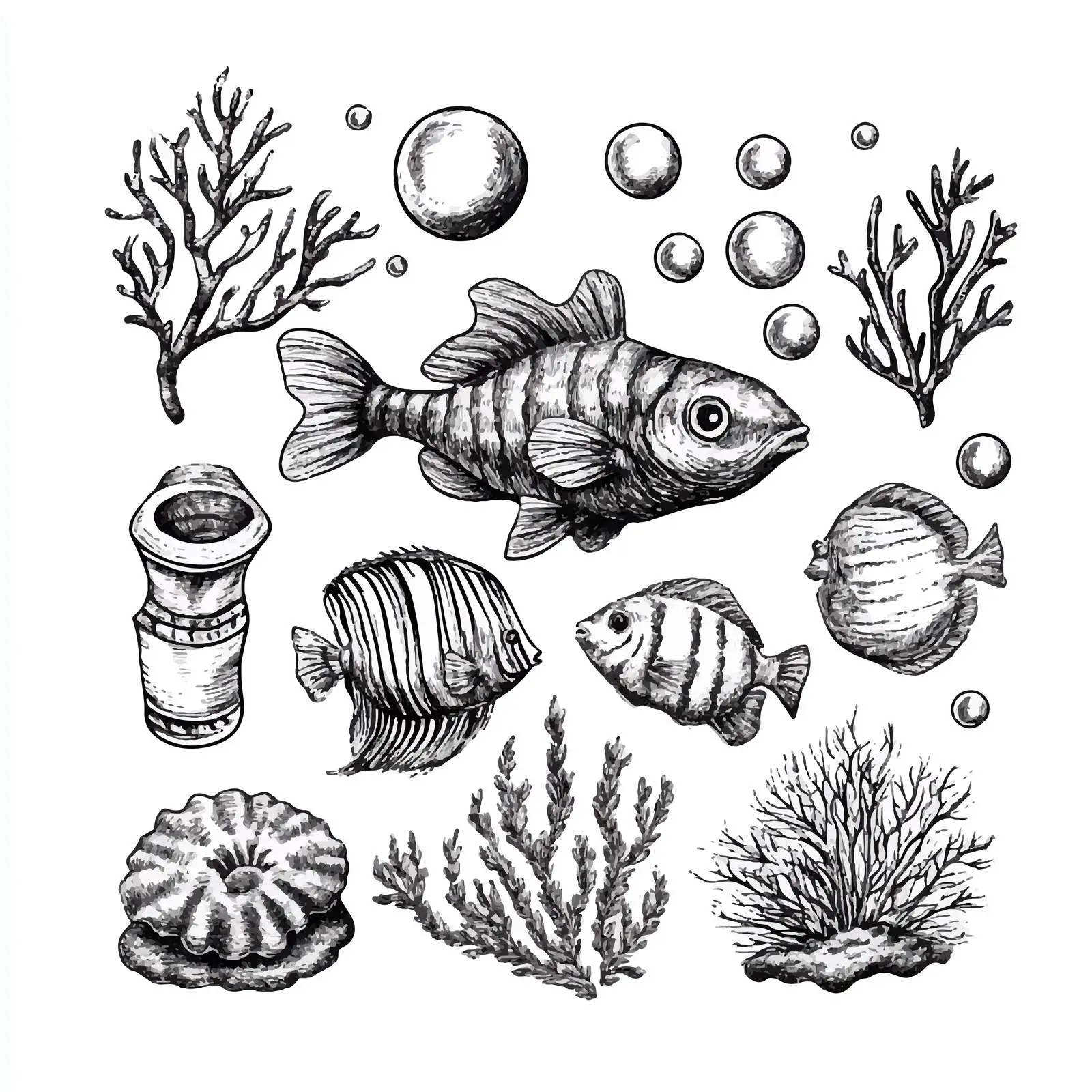 Hand Drawn Scat Sketch Symbol on White Background — free download from Dotvec