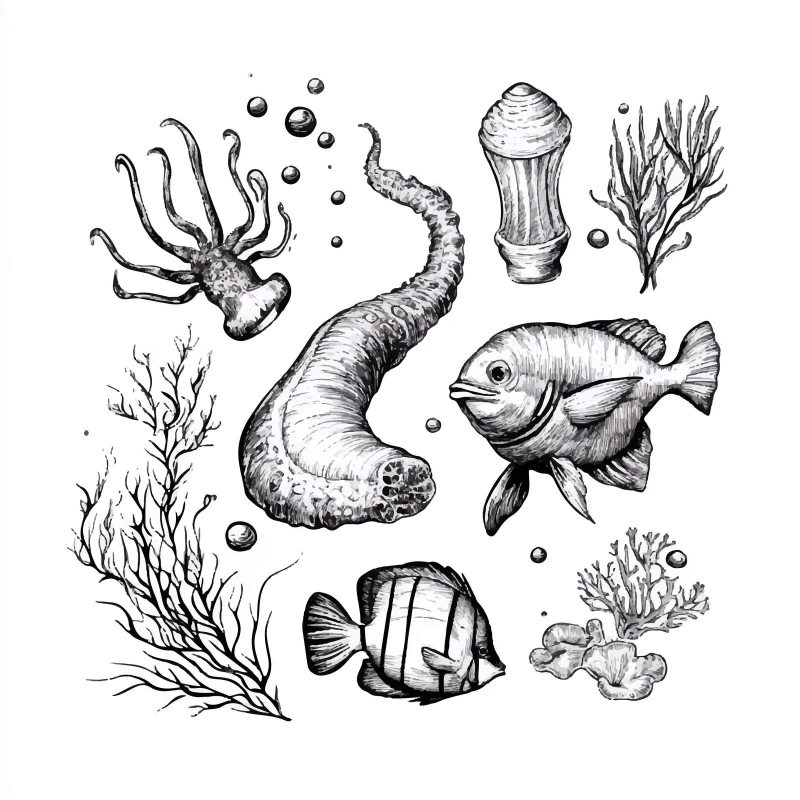 Hand Drawn Scat Sketch Symbol on White Background — free download from Dotvec