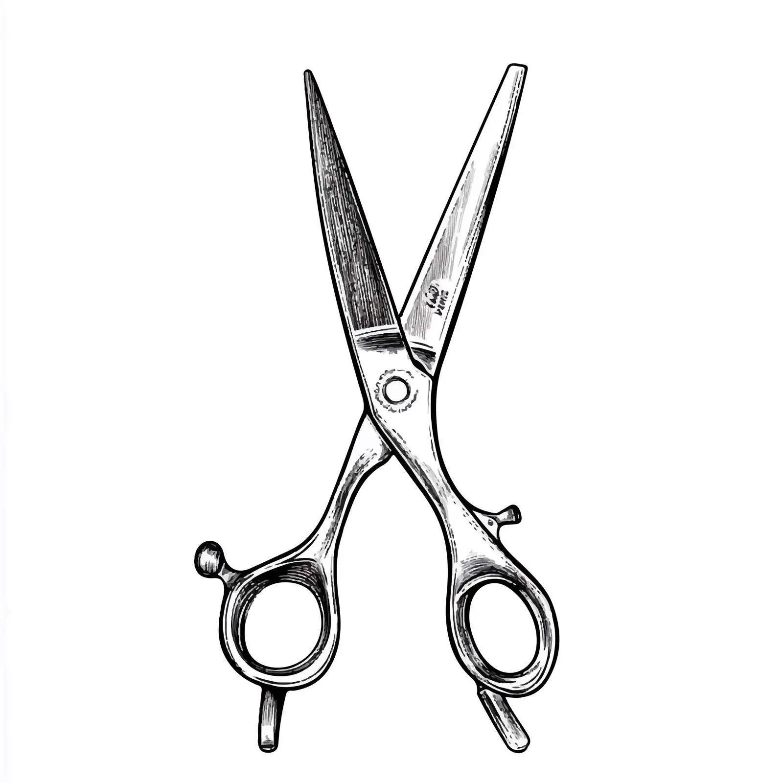 Hand Drawn Scissors Sketch on White Background – free snip image from Dotvec