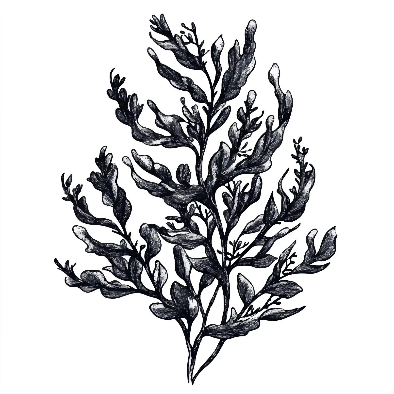 Hand Drawn Seaweed Sketch Symbol on White Background — free download from Dotvec