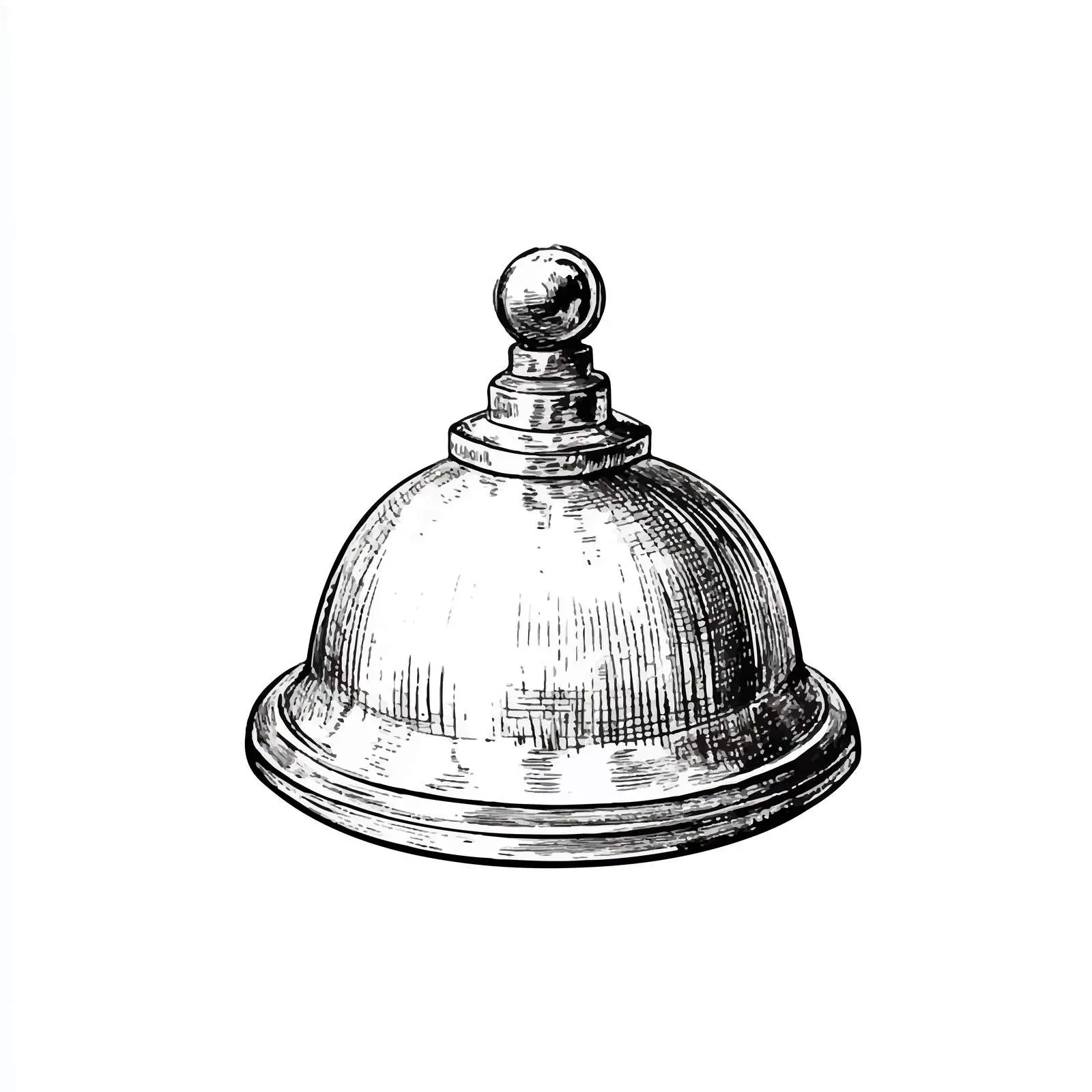 Hand Drawn Service Bell Sketch on White Background — free download from Dotvec