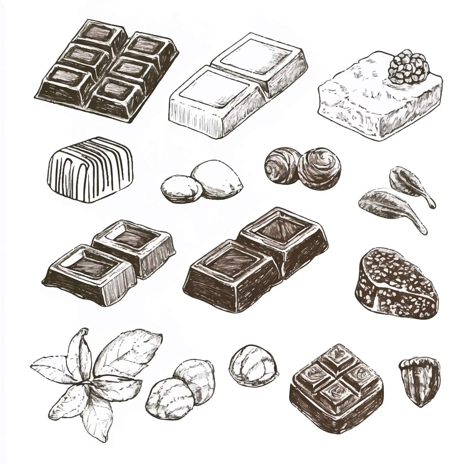 Hand-Drawn Chocolate Sketches Collection – free bars image from Dotvec