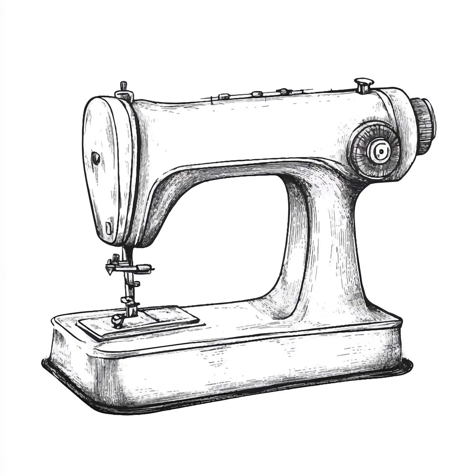 Hand Drawn Sewing Machine Sketch Icon — free download from Dotvec