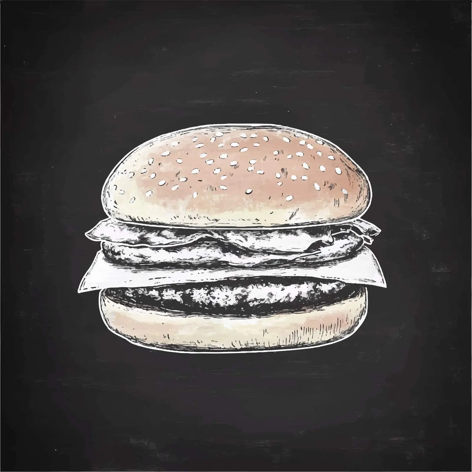Hand Drawn Shawarma Sketch on Chalkboard — free download from Dotvec