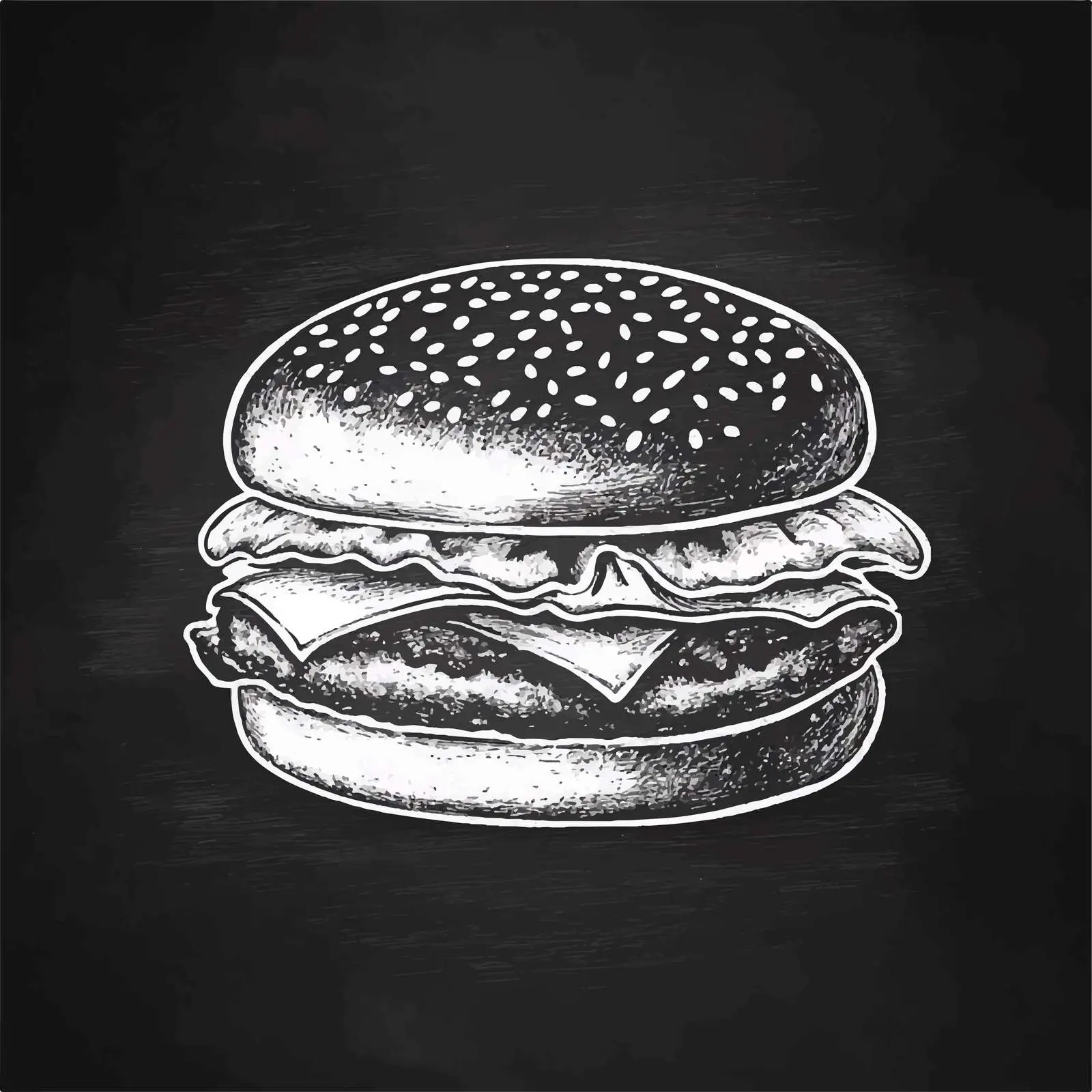 Hand Drawn Shaurma Sketch on Chalkboard — free download from Dotvec