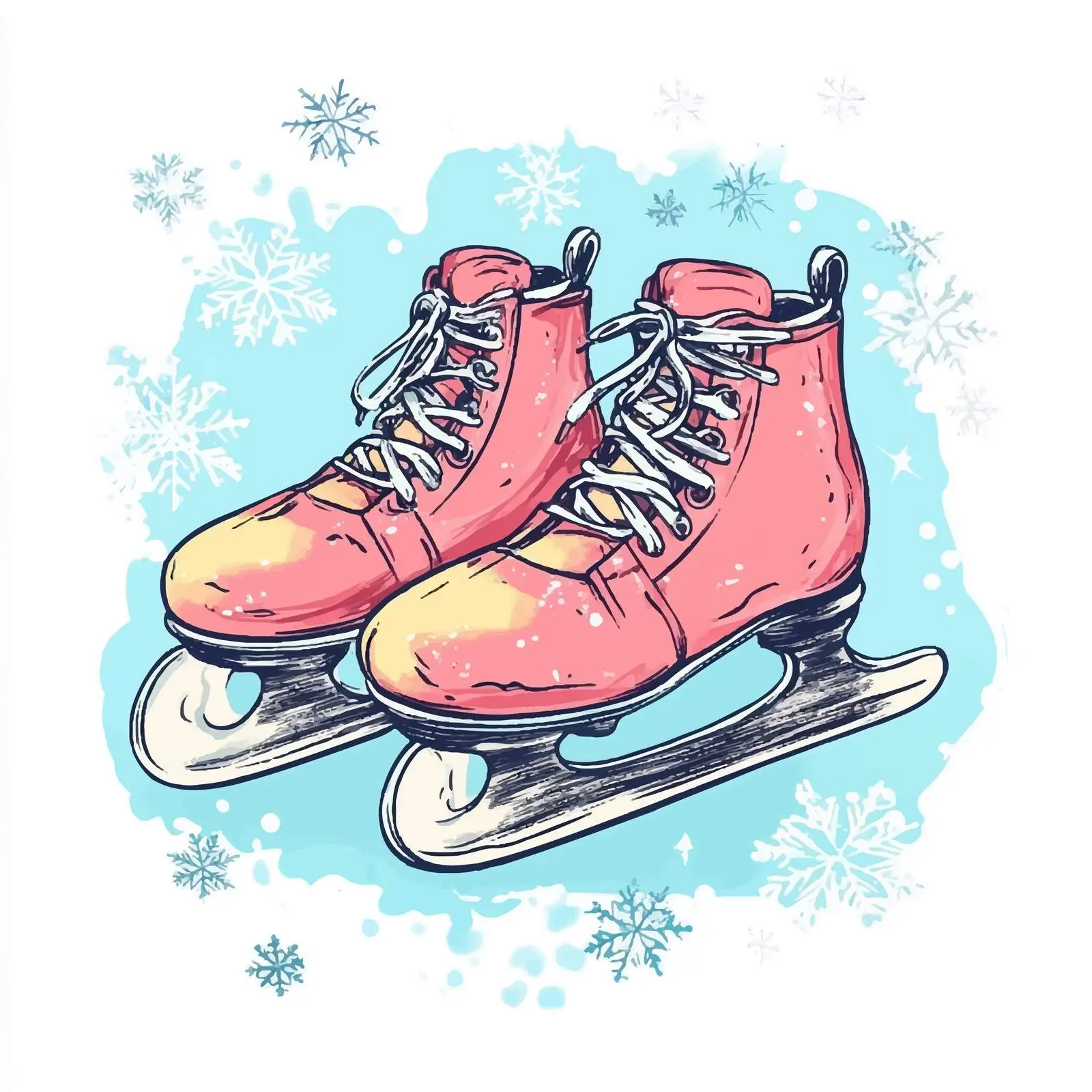 Hand-Drawn Skate Sketch on White Background — free download from Dotvec