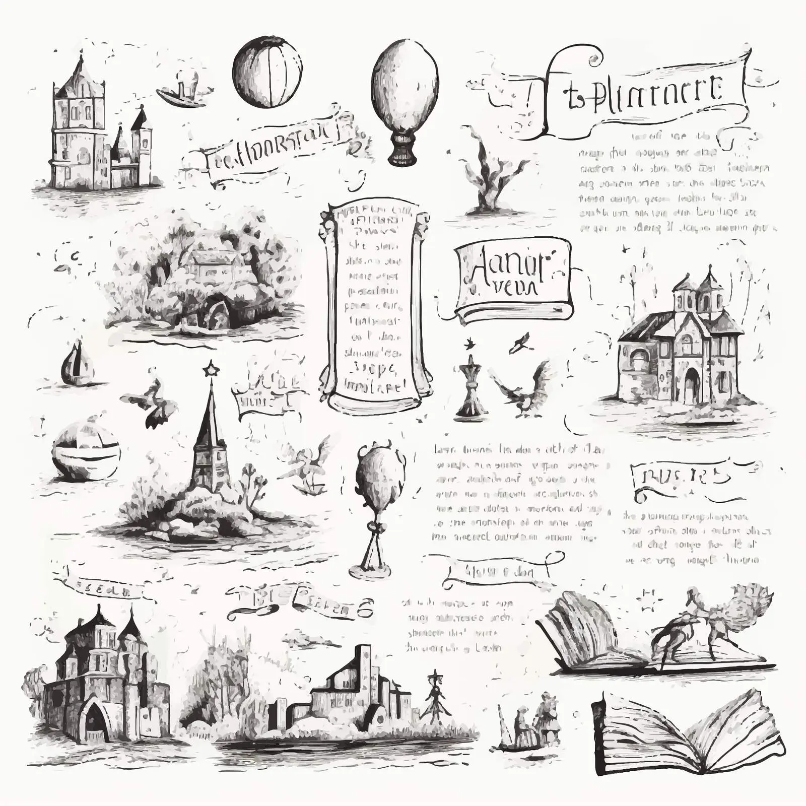Hand-Drawn Literature Poster Template Design — free download from Dotvec