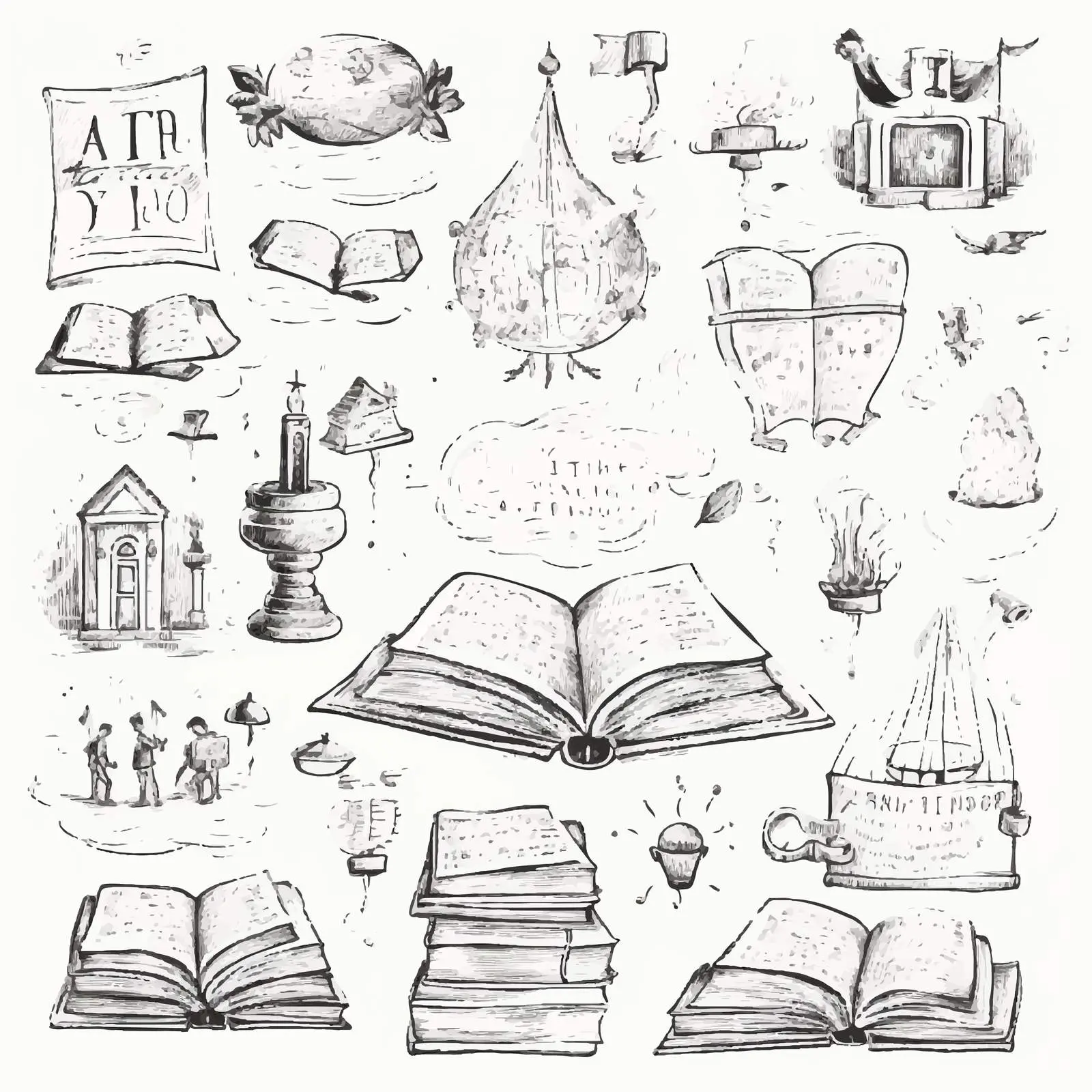 Hand-Drawn Sketch Literature Poster Template — free download from Dotvec