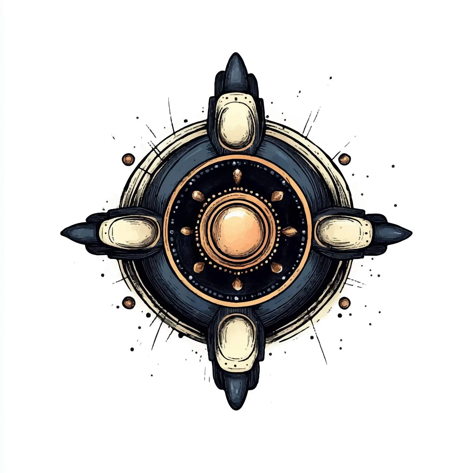 Hand-Drawn Dream Catcher Amulet Illustration — free download from Dotvec