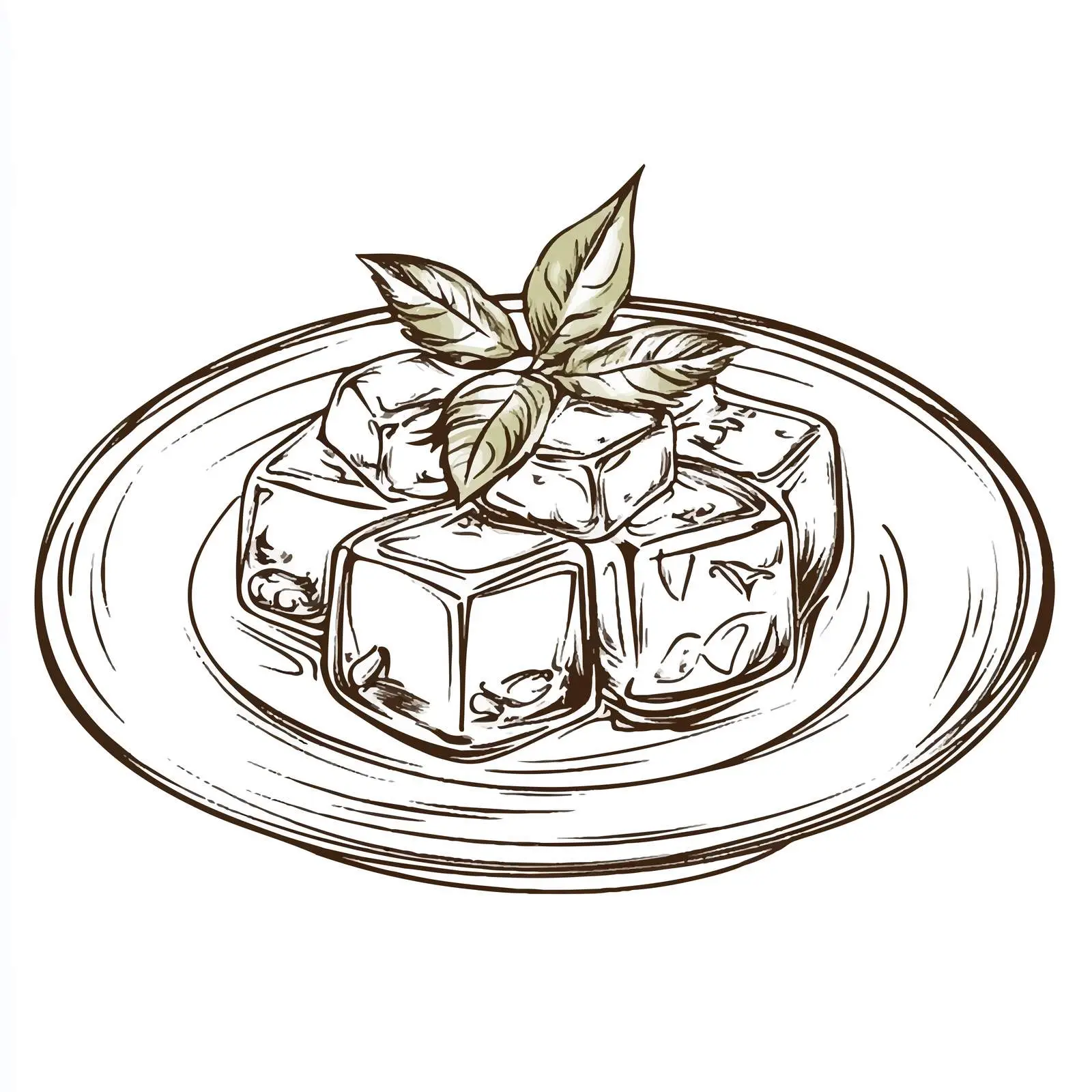 Hand-Drawn Aspic Gelatin Dish Illustration — free download from Dotvec