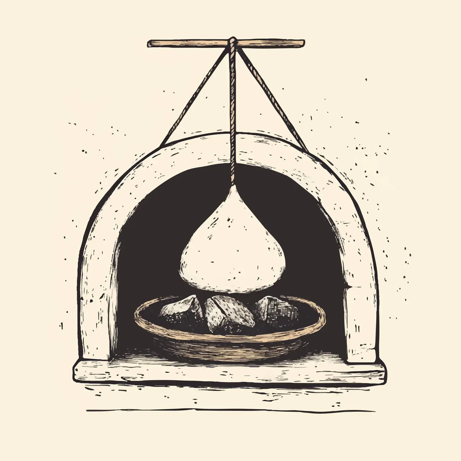 Hand Drawn Azeri Tandir Bread Sketch — free download from Dotvec
