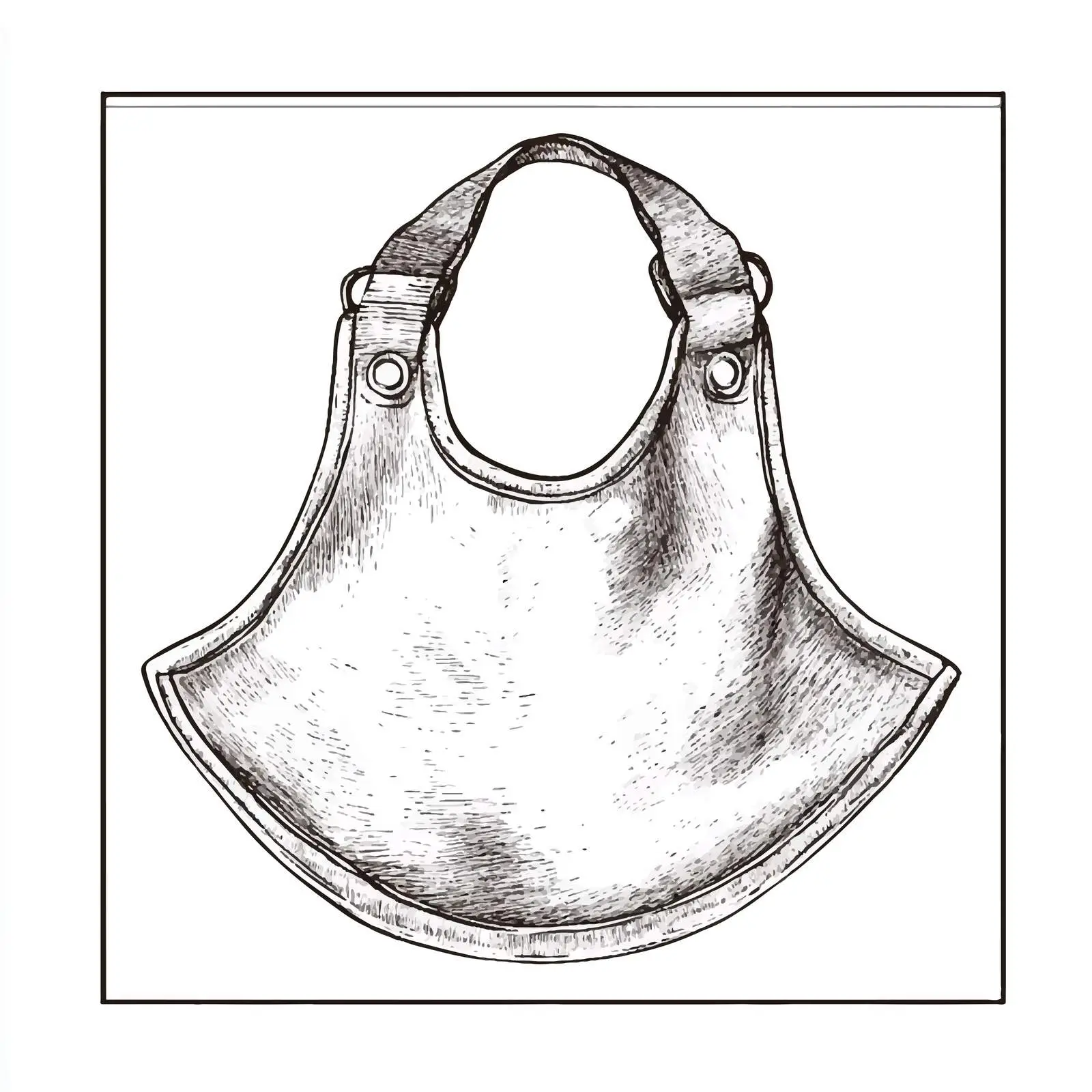 Hand-Drawn Baby Feeding Bib Sketch — free download from Dotvec
