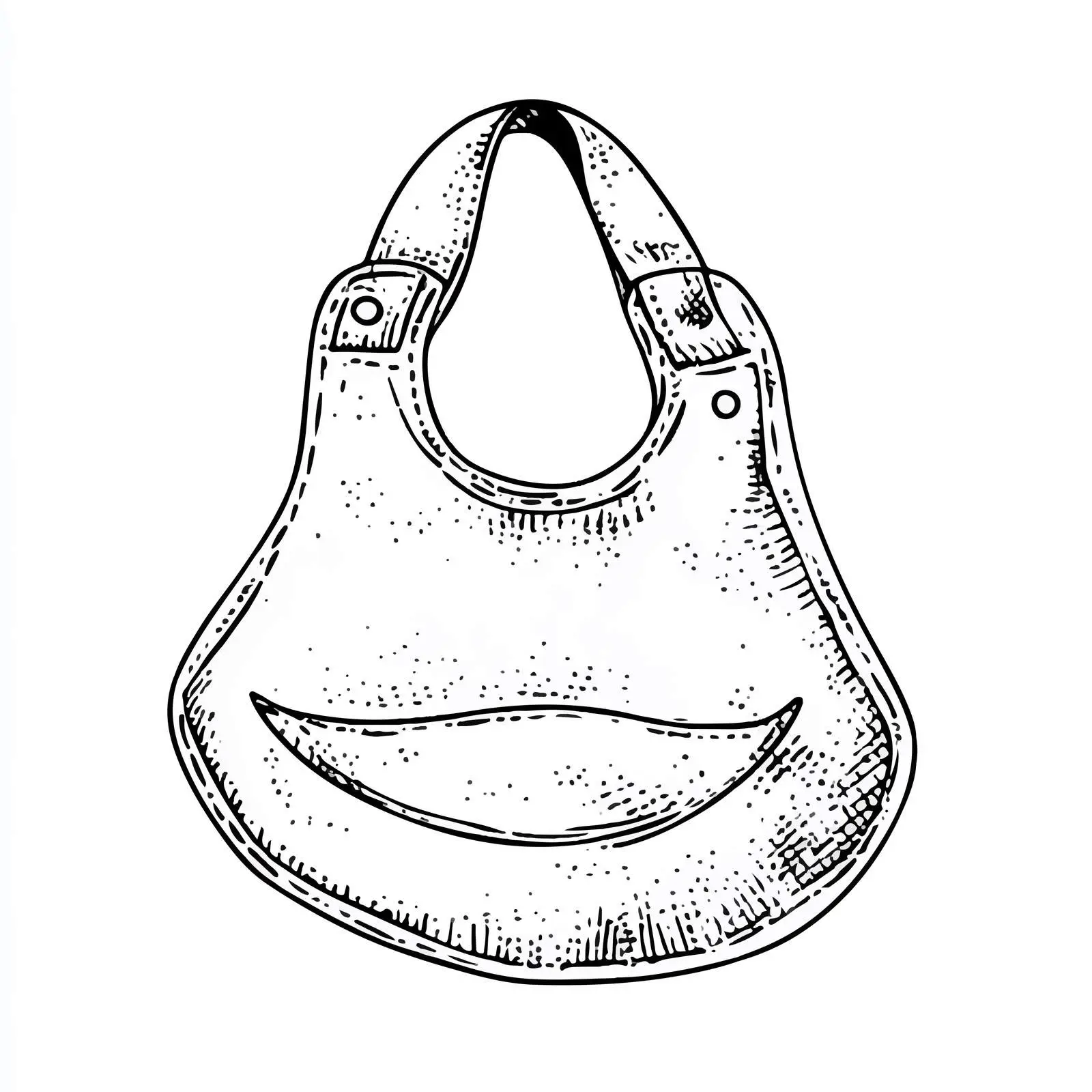 Hand-Drawn Baby Feeding Bib Sketch on White Background — free download from Dotvec