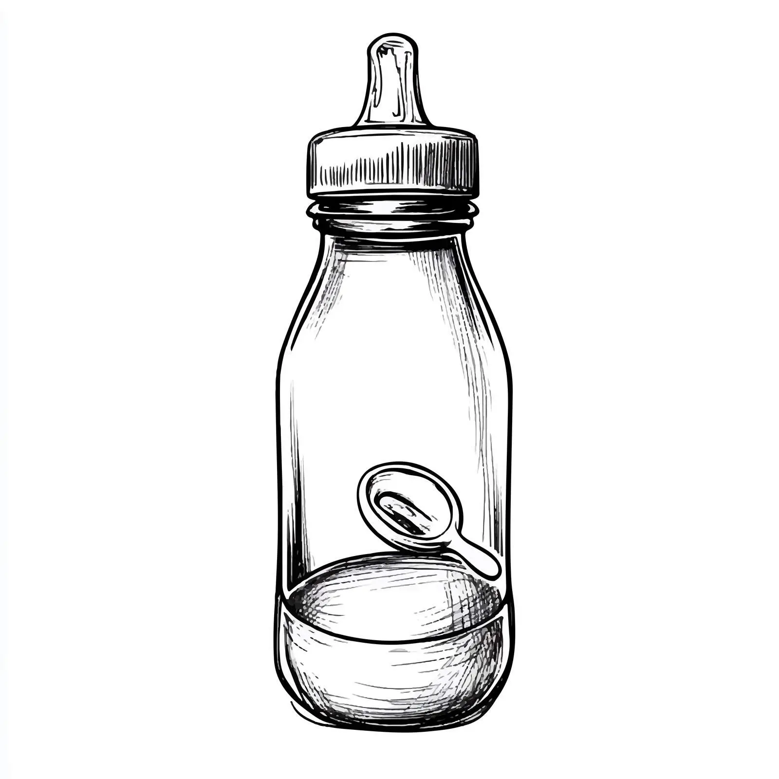 Hand-Drawn Baby Milk Bottle and Pacifier Vector — free download from Dotvec