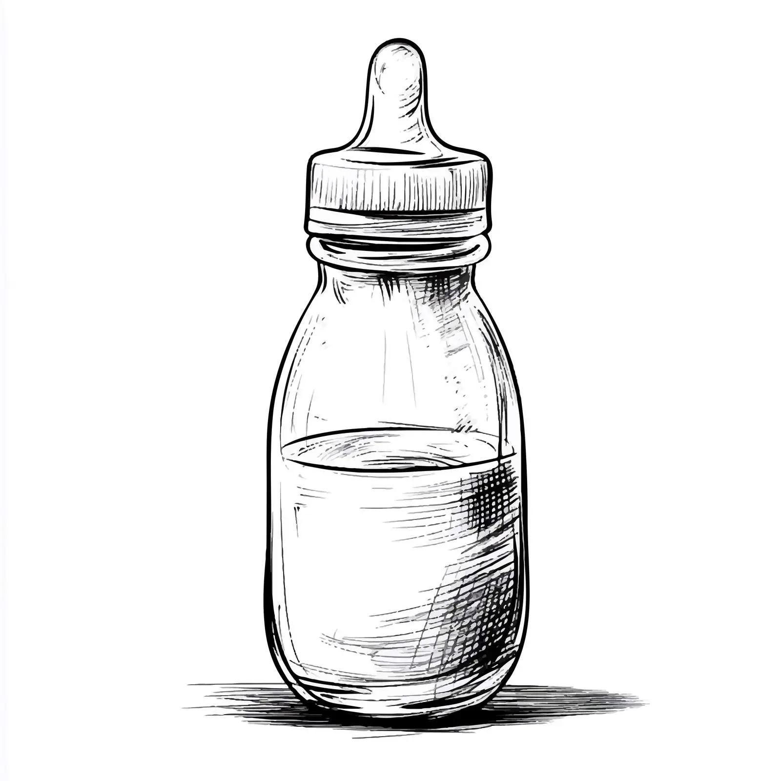 Hand-Drawn Baby Milk Bottle and Pacifier Vector — free download from Dotvec