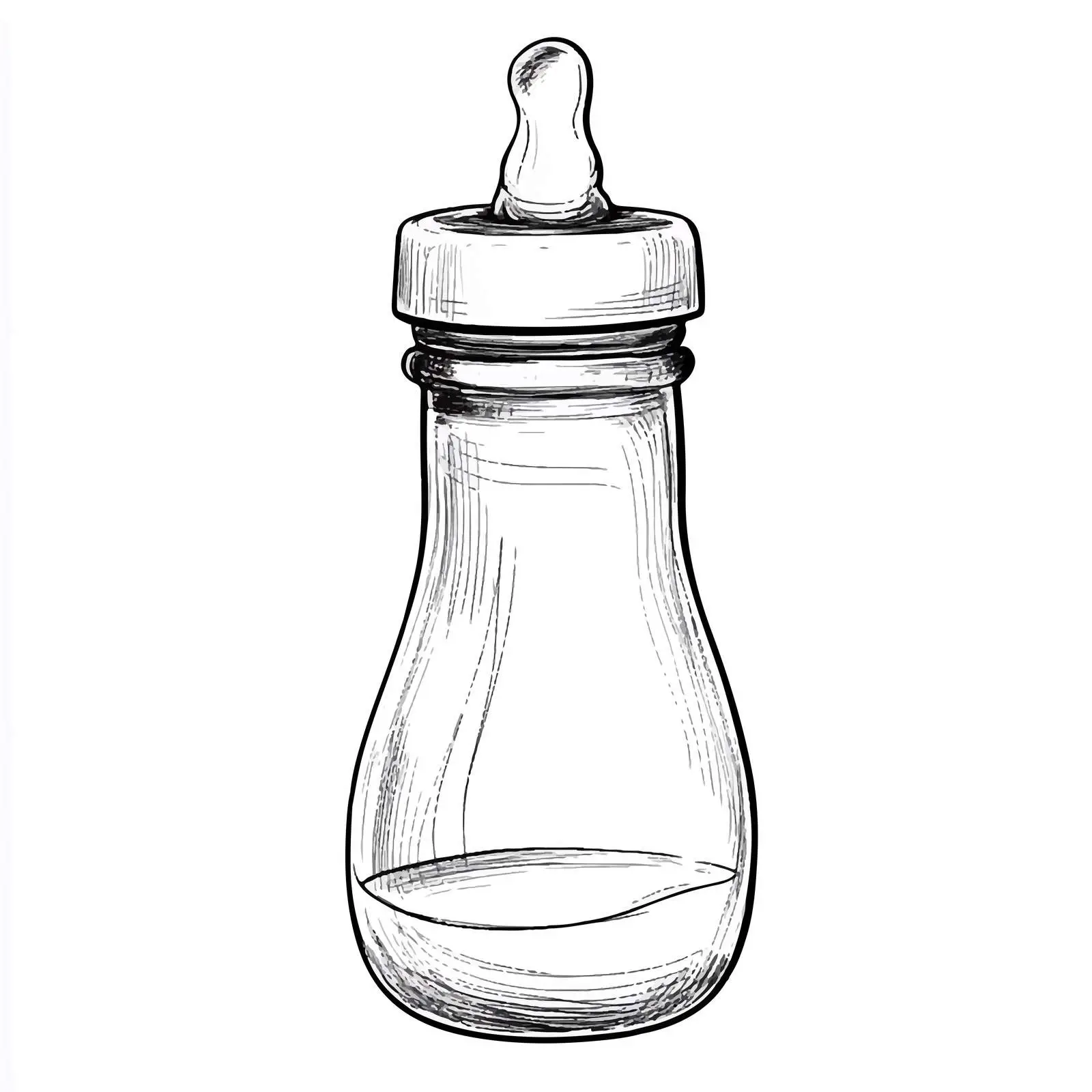 Hand-Drawn Baby Milk Bottle and Pacifier Vector — free download from Dotvec