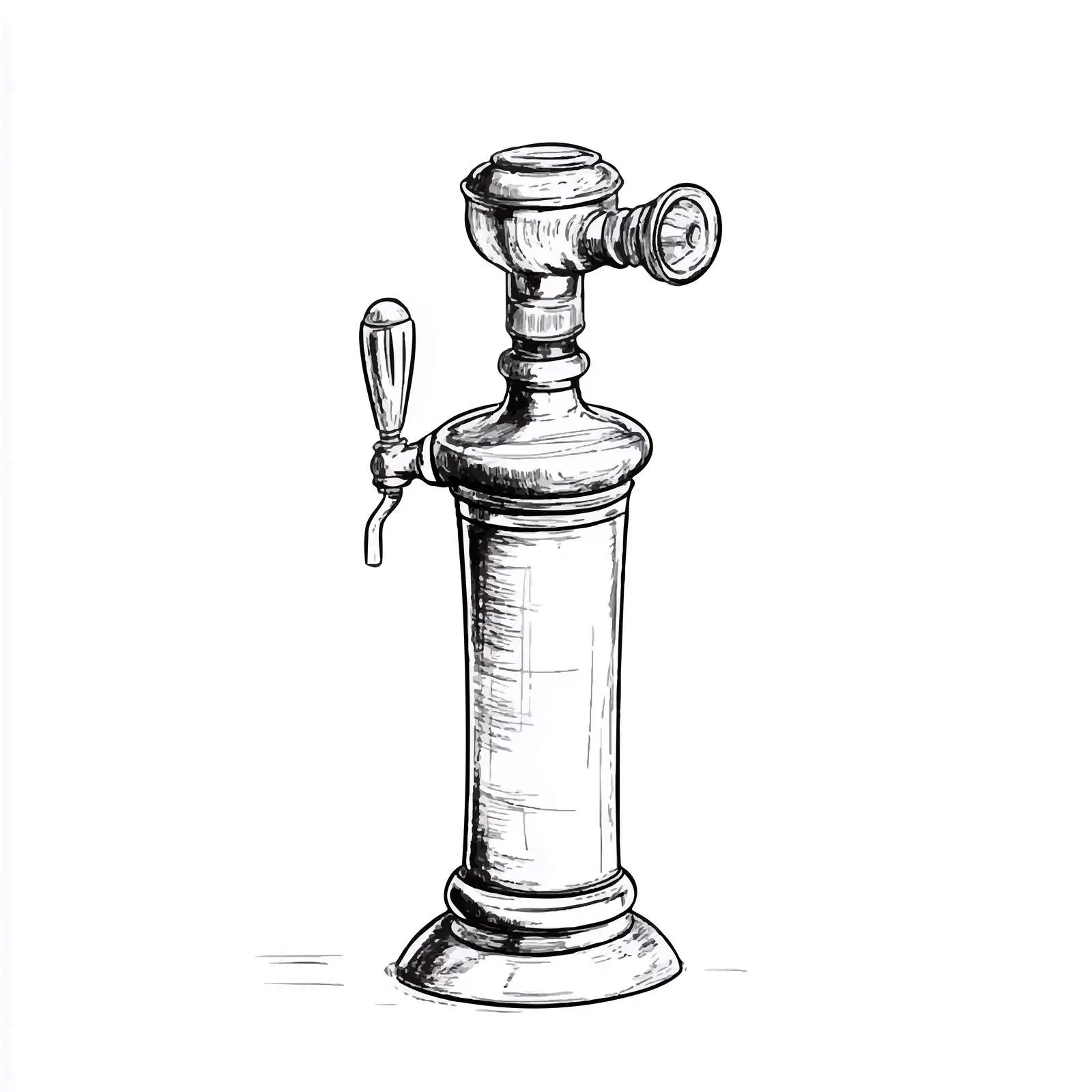 Hand-Drawn Bar Geyser Dispenser Illustration — free download from Dotvec