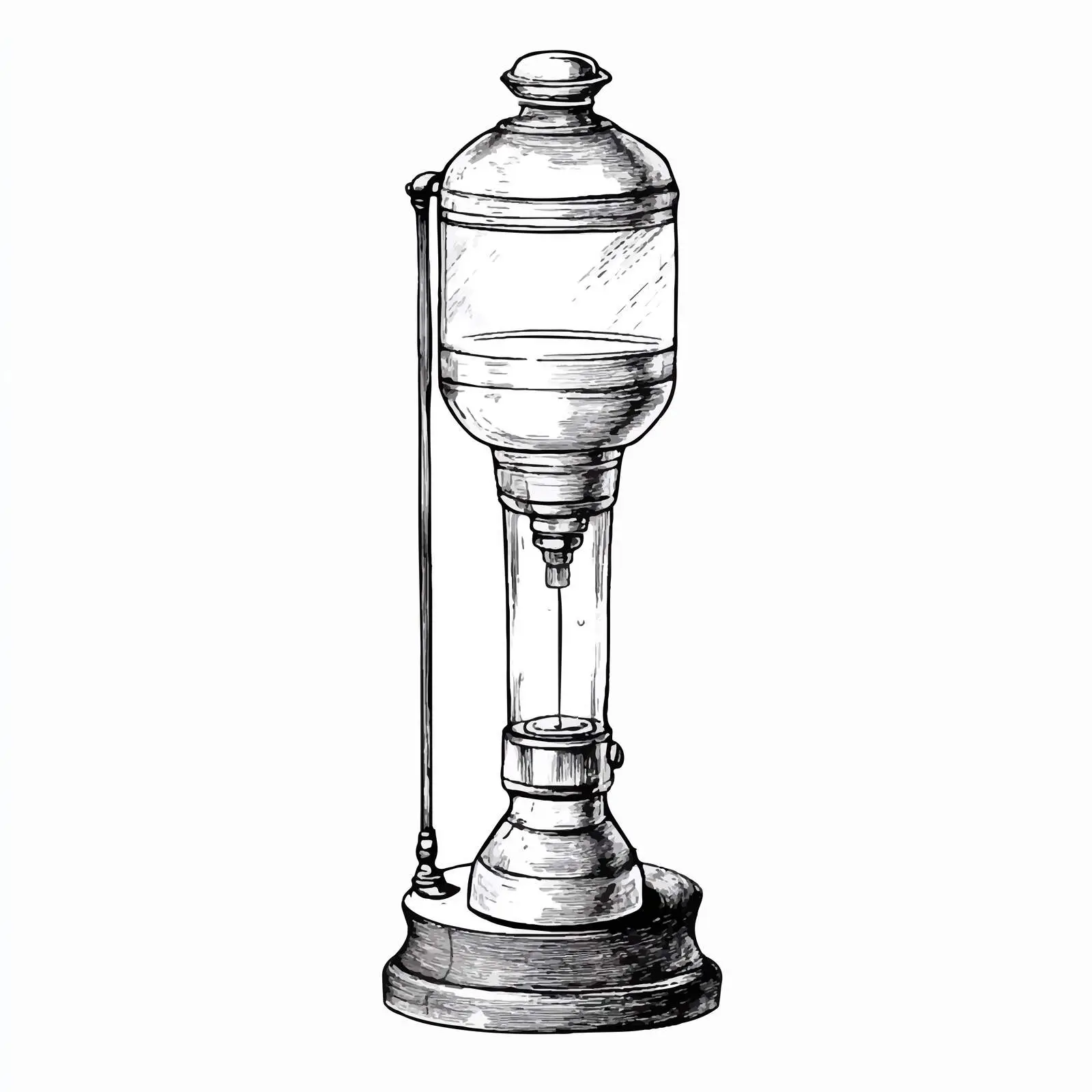 Hand-Drawn Bar Geyser Dispenser Sketch — free download from Dotvec