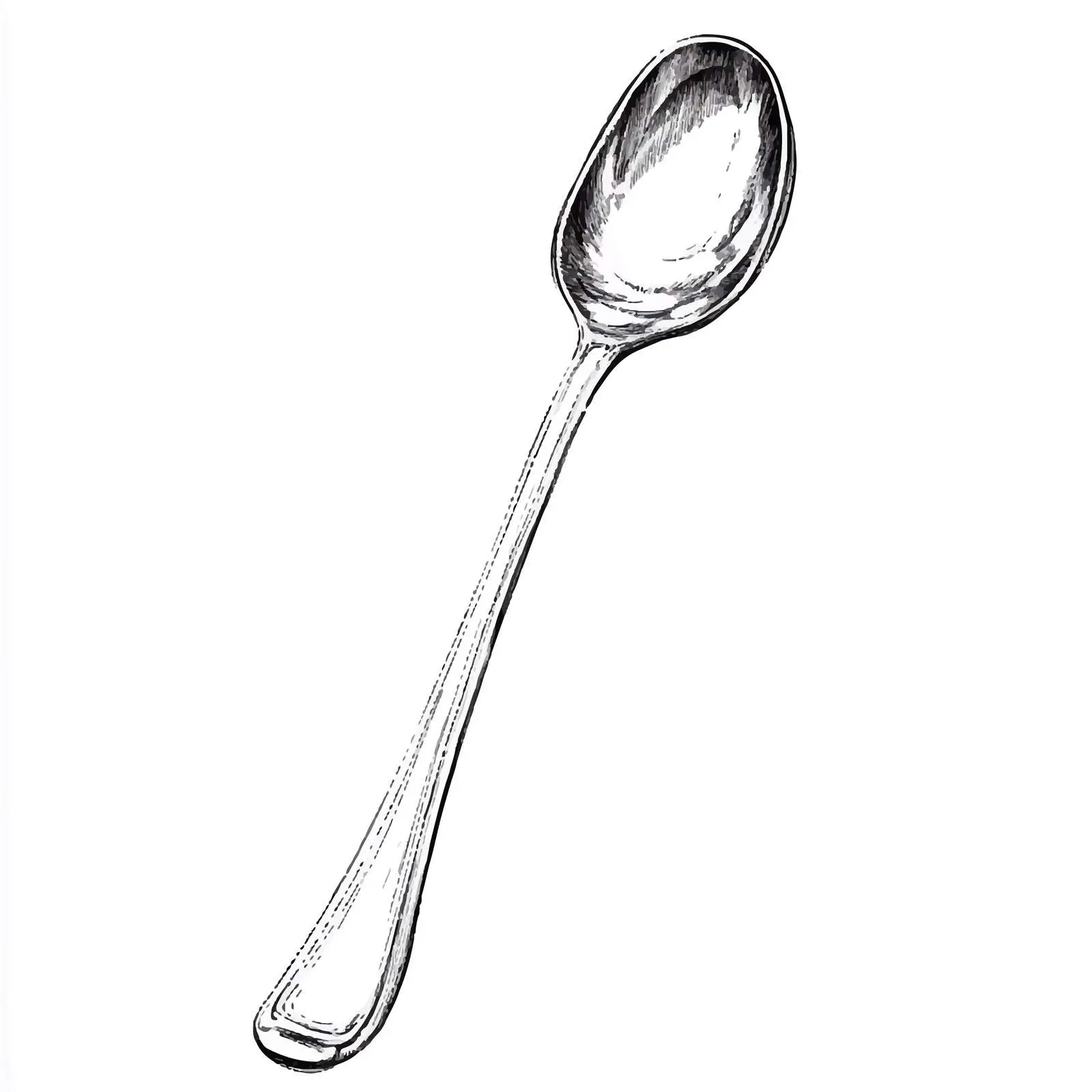 Hand-Drawn Bar Spoon Sketch on White Background — free download from Dotvec