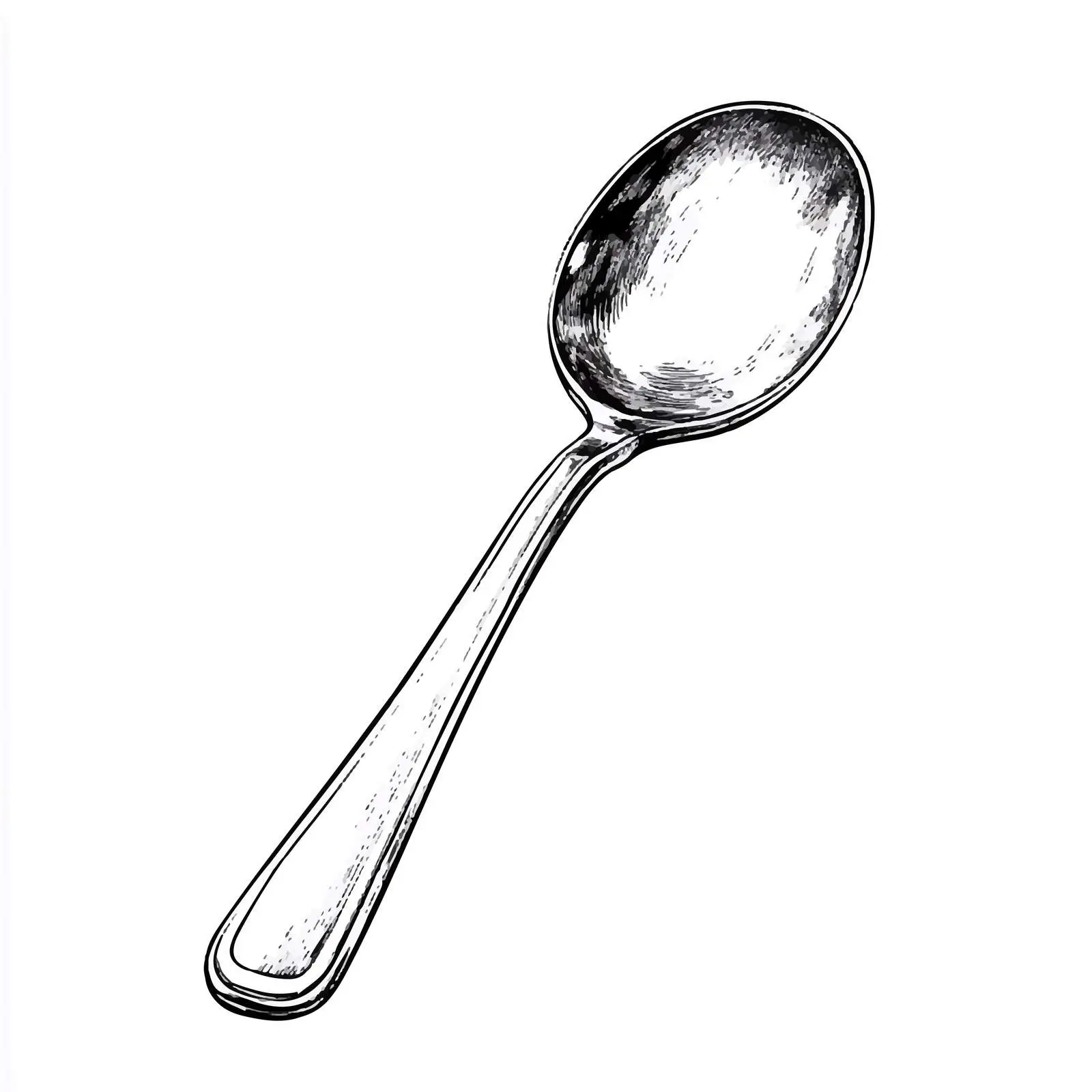 Hand-Drawn Bar Spoon Sketch on White Background — free download from Dotvec