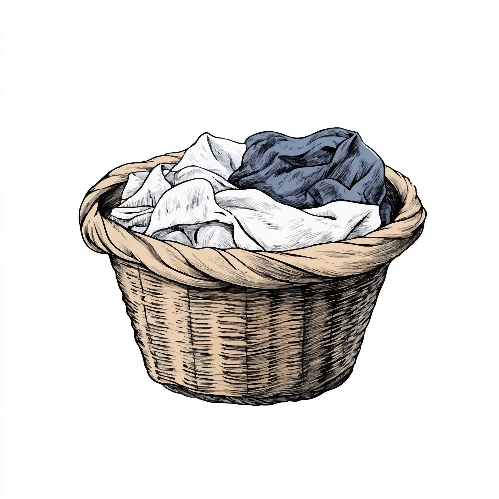 Hand-Drawn Basin with Dirty Linen Sketch — free download from Dotvec