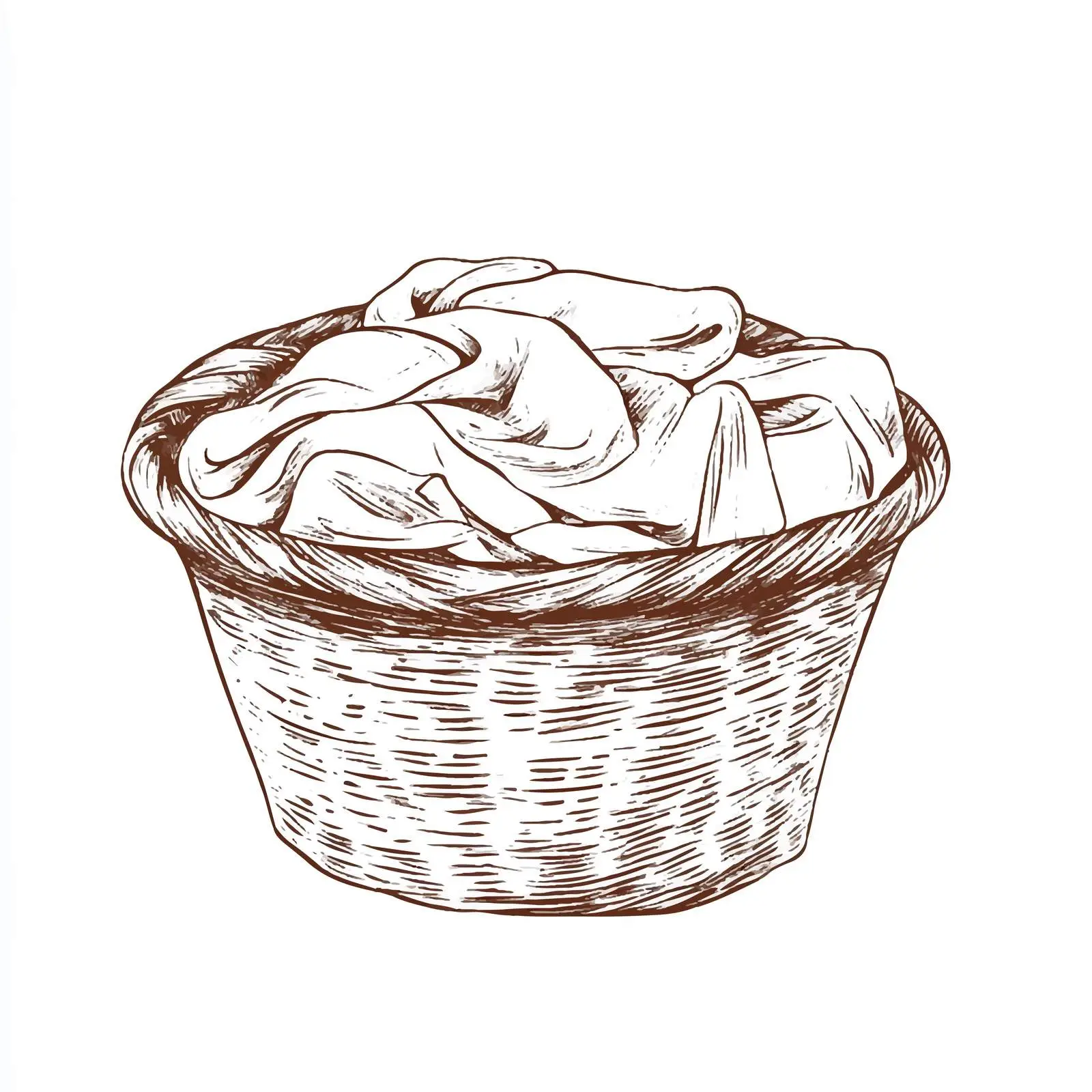 Hand-Drawn Basin Sketch with Linen — free download from Dotvec