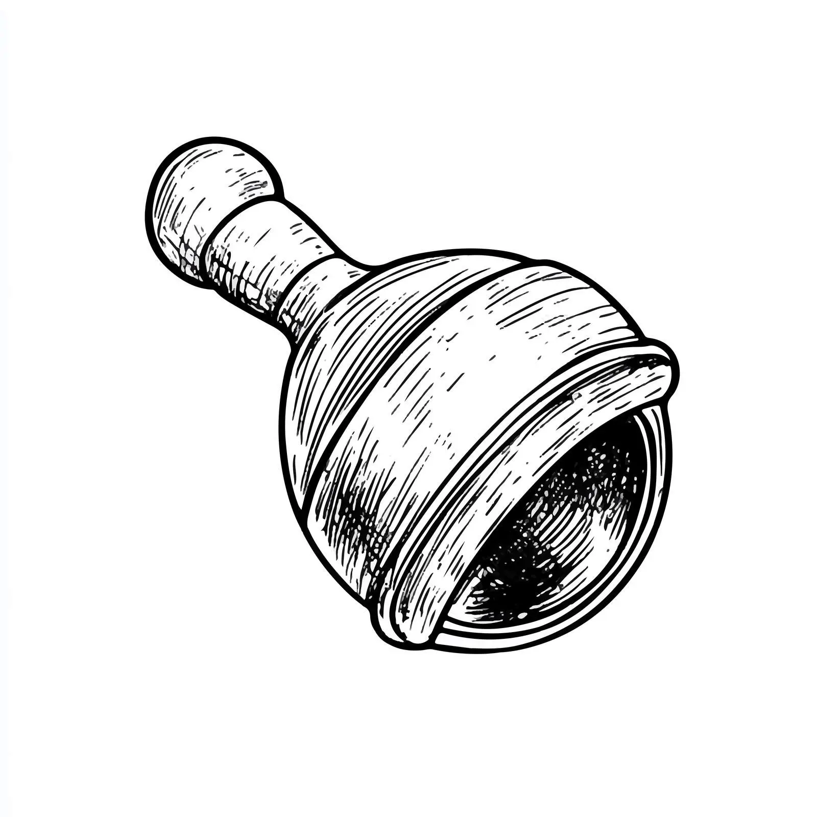 Hand-Drawn Baby Rattle Sketch on White Background — free download from Dotvec