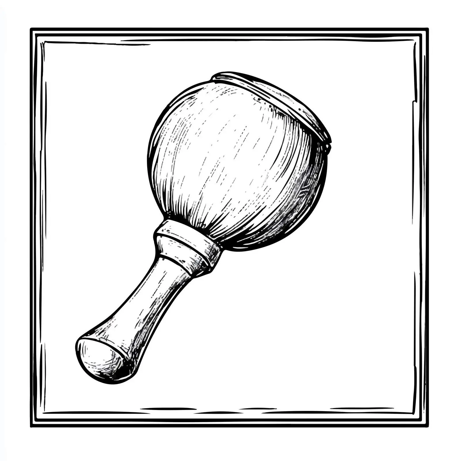Hand-Drawn Baby Rattle Sketch on White Background — free download from Dotvec