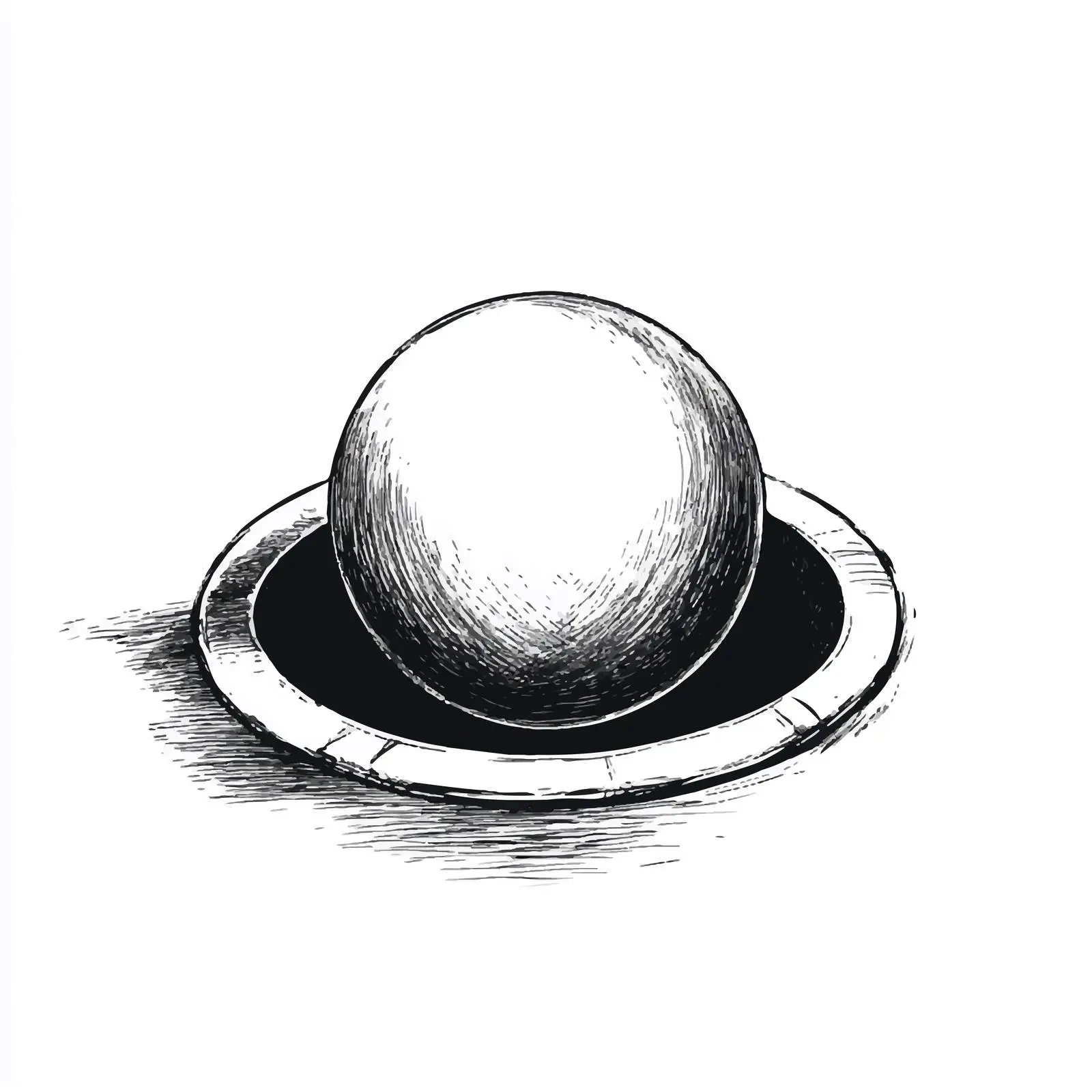 Hand Drawn Billiard Ball Near Pocket — free download from Dotvec