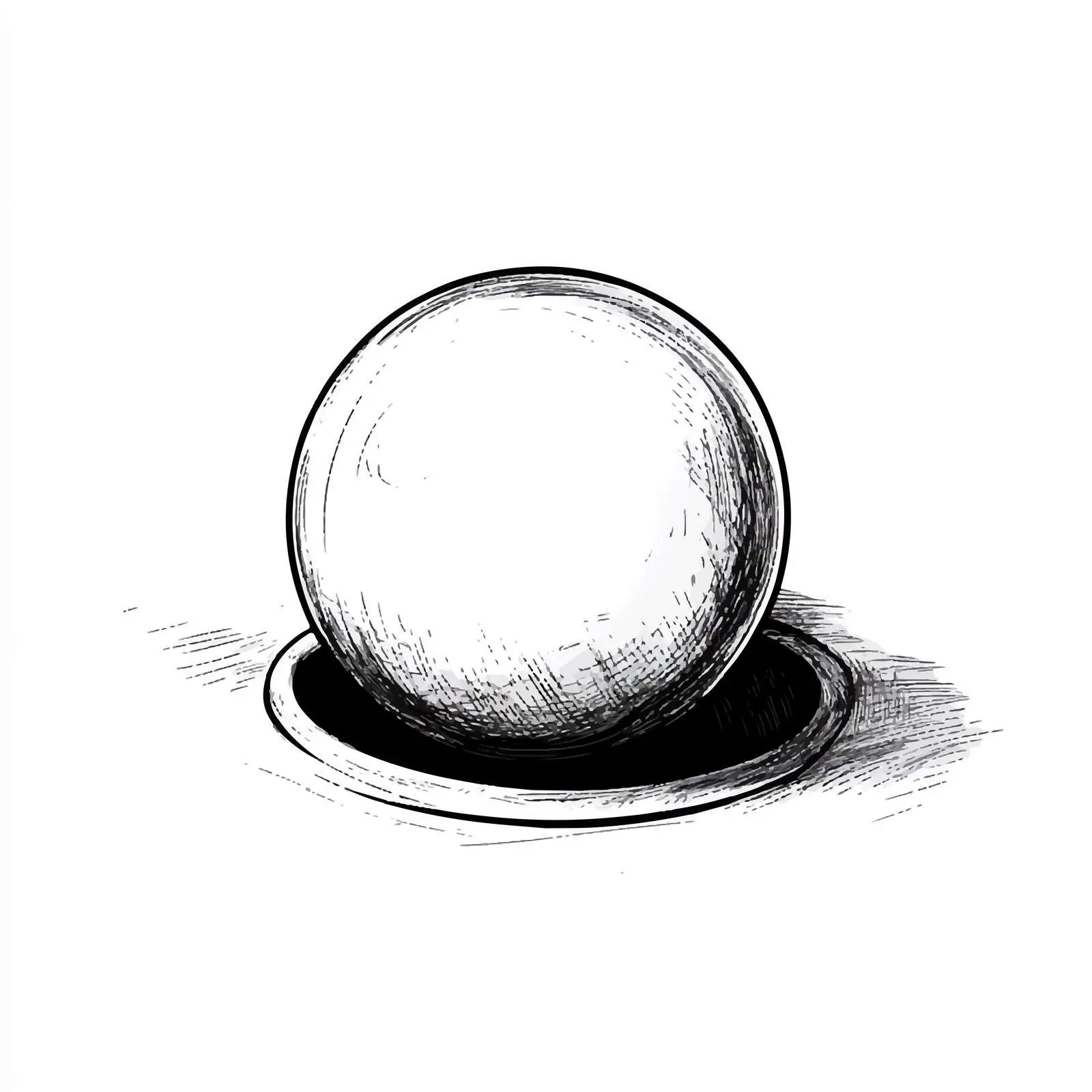 Hand Drawn Billiard Ball Edge of Hole Sketch — free download from Dotvec