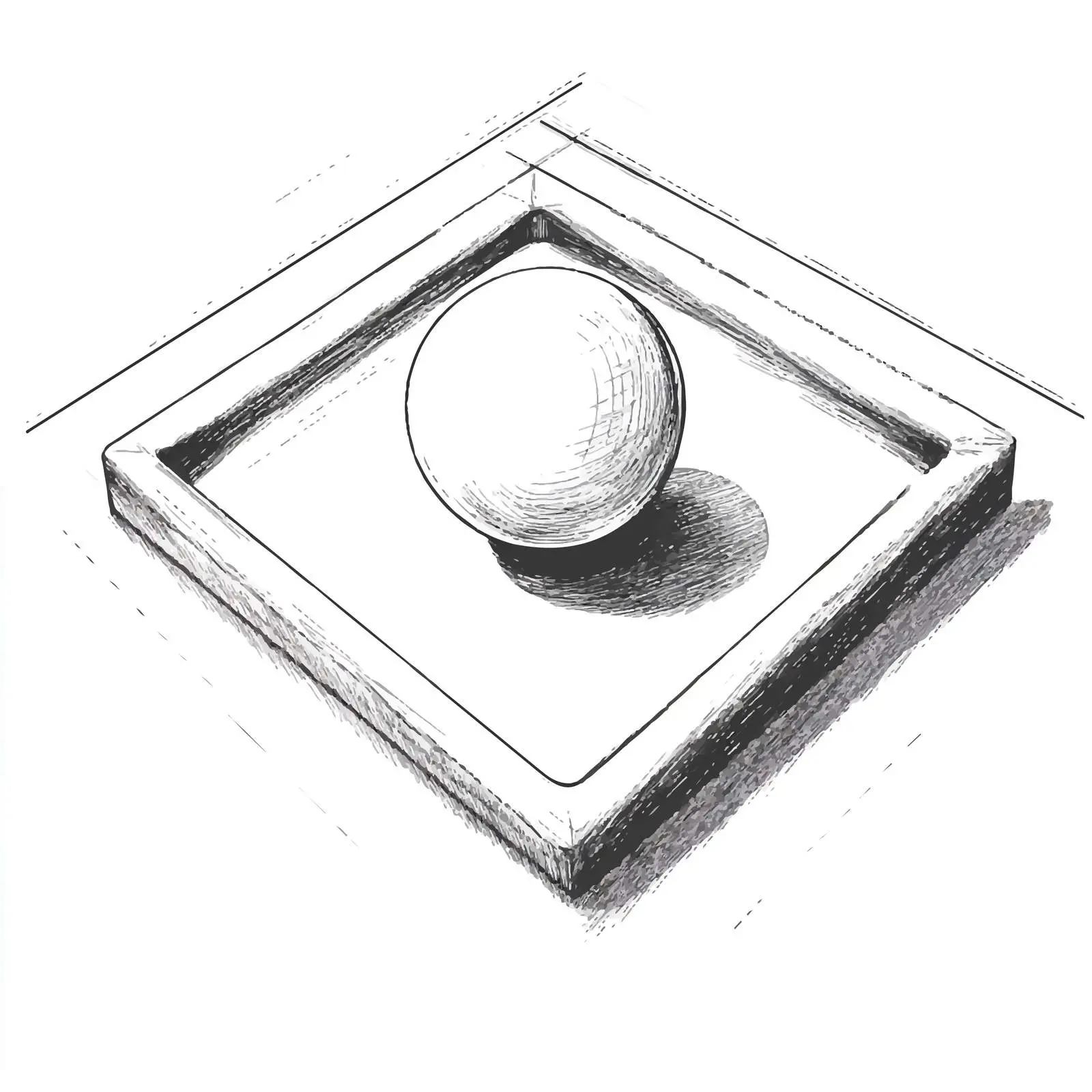 Hand-Drawn Billiard Ball Edge of Hole Sketch — free download from Dotvec