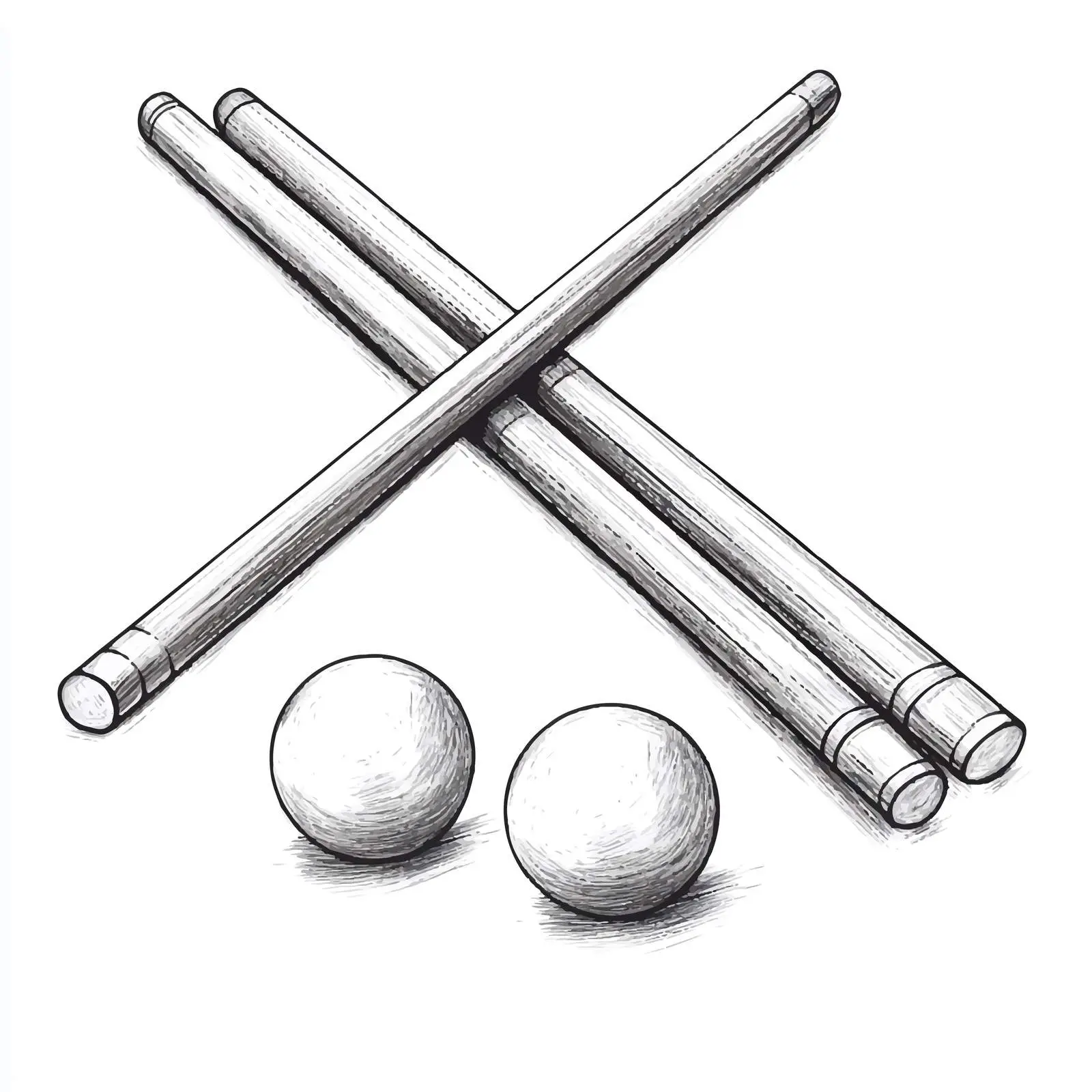 Hand-Drawn Billiards Chalk Sketch Illustration — free download from Dotvec