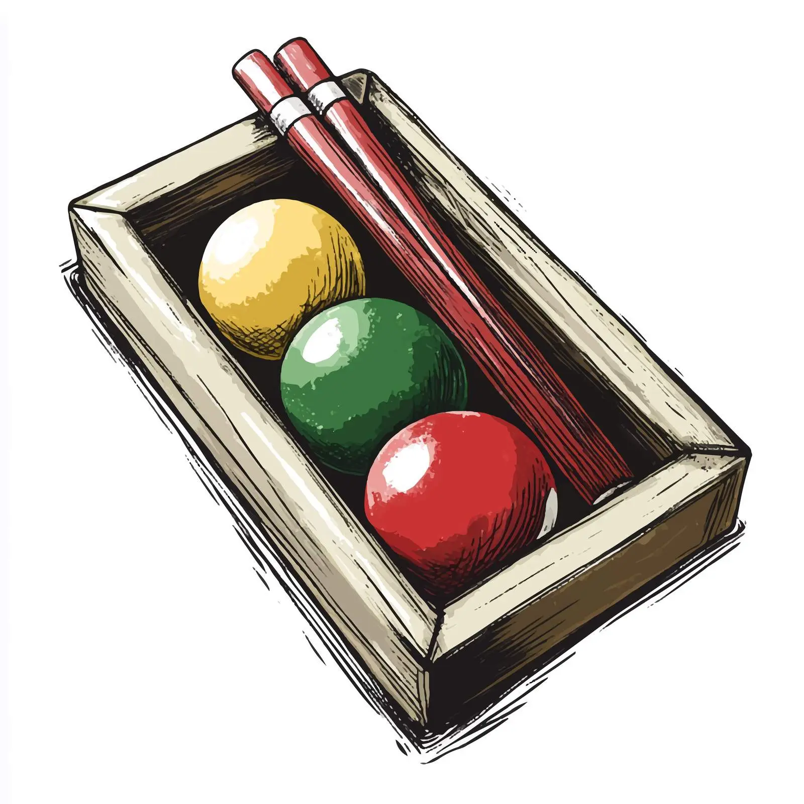 Hand-Drawn Billiards Chalk Illustration — free download from Dotvec