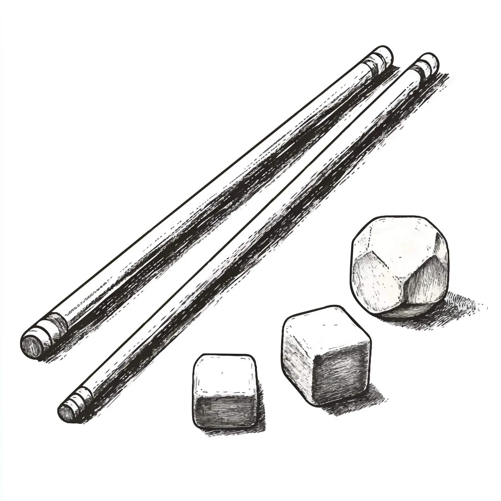 Hand-Drawn Billiards Chalk Sketch Illustration — free download from Dotvec