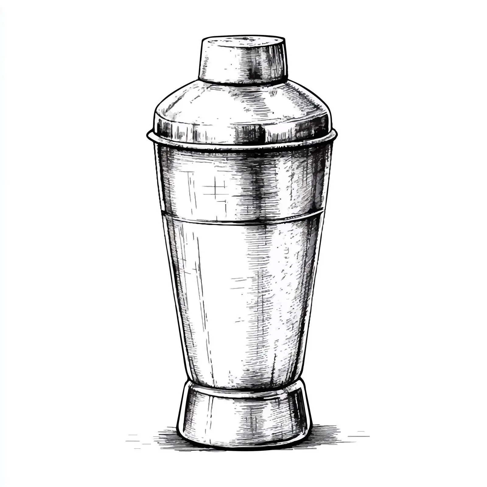 Hand-Drawn Boston American Shaker Sketch — free download from Dotvec