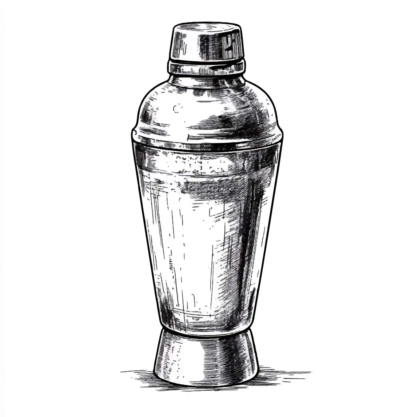 Hand-Drawn Boston American Shaker Illustration — free download from Dotvec