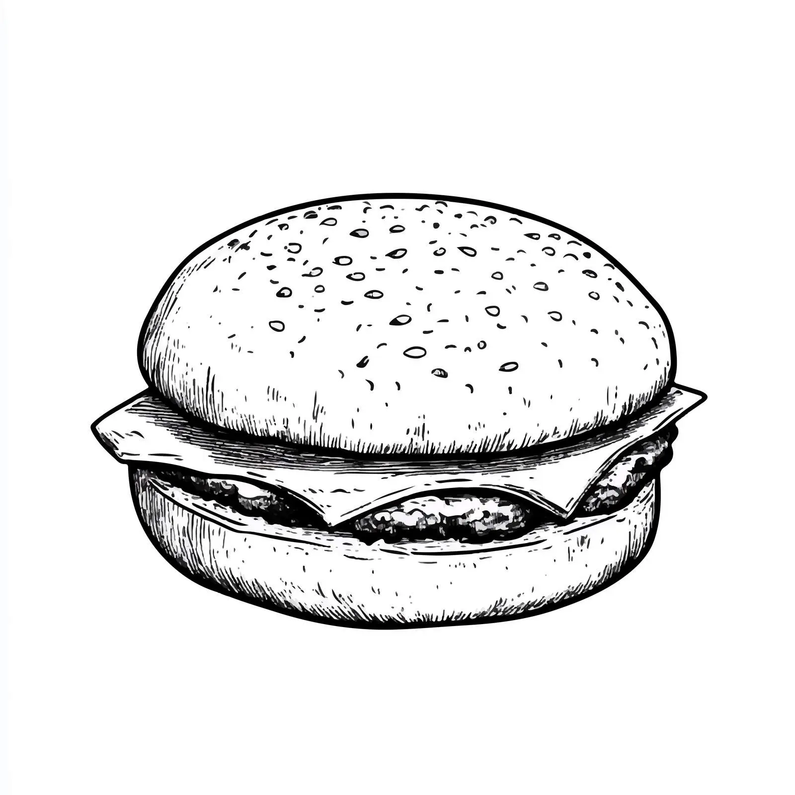 Hand-Drawn Burger Bun Sketch Illustration — free download from Dotvec
