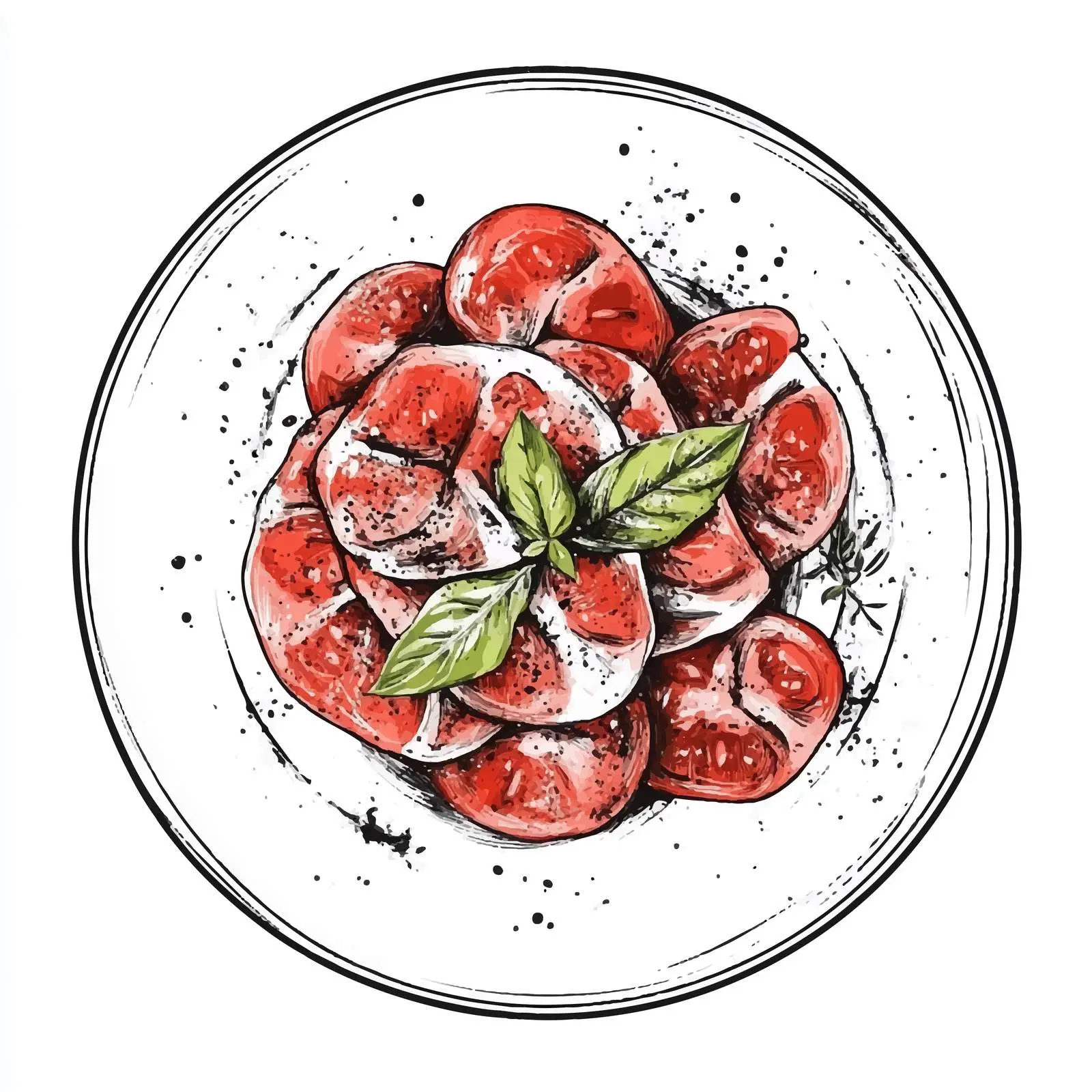 Hand-Drawn Italian Carpaccio Sketch — free download from Dotvec