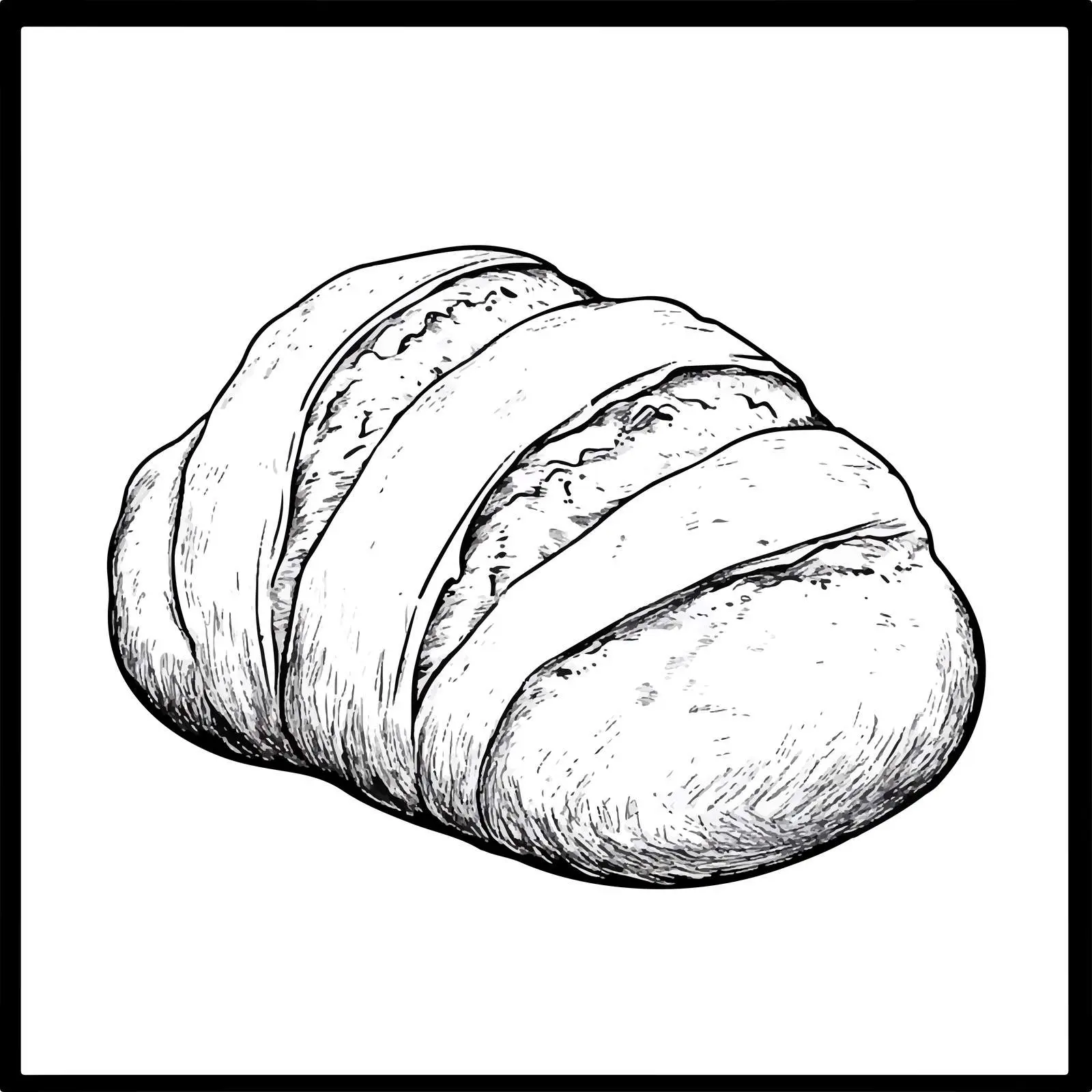 Hand-Drawn Challah Bread Sketch Illustration – free challah image from Dotvec