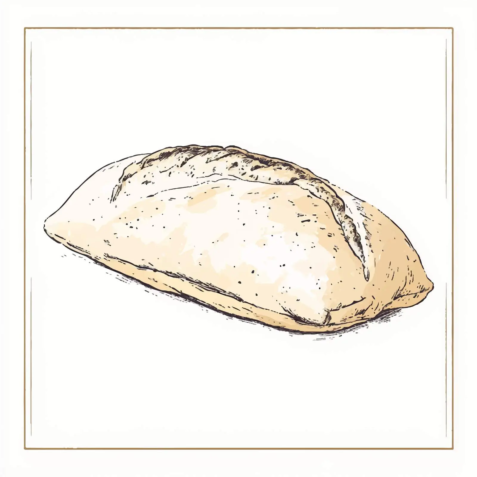 Hand-Drawn Ciabatta Bread Sketch Illustration — free download from Dotvec