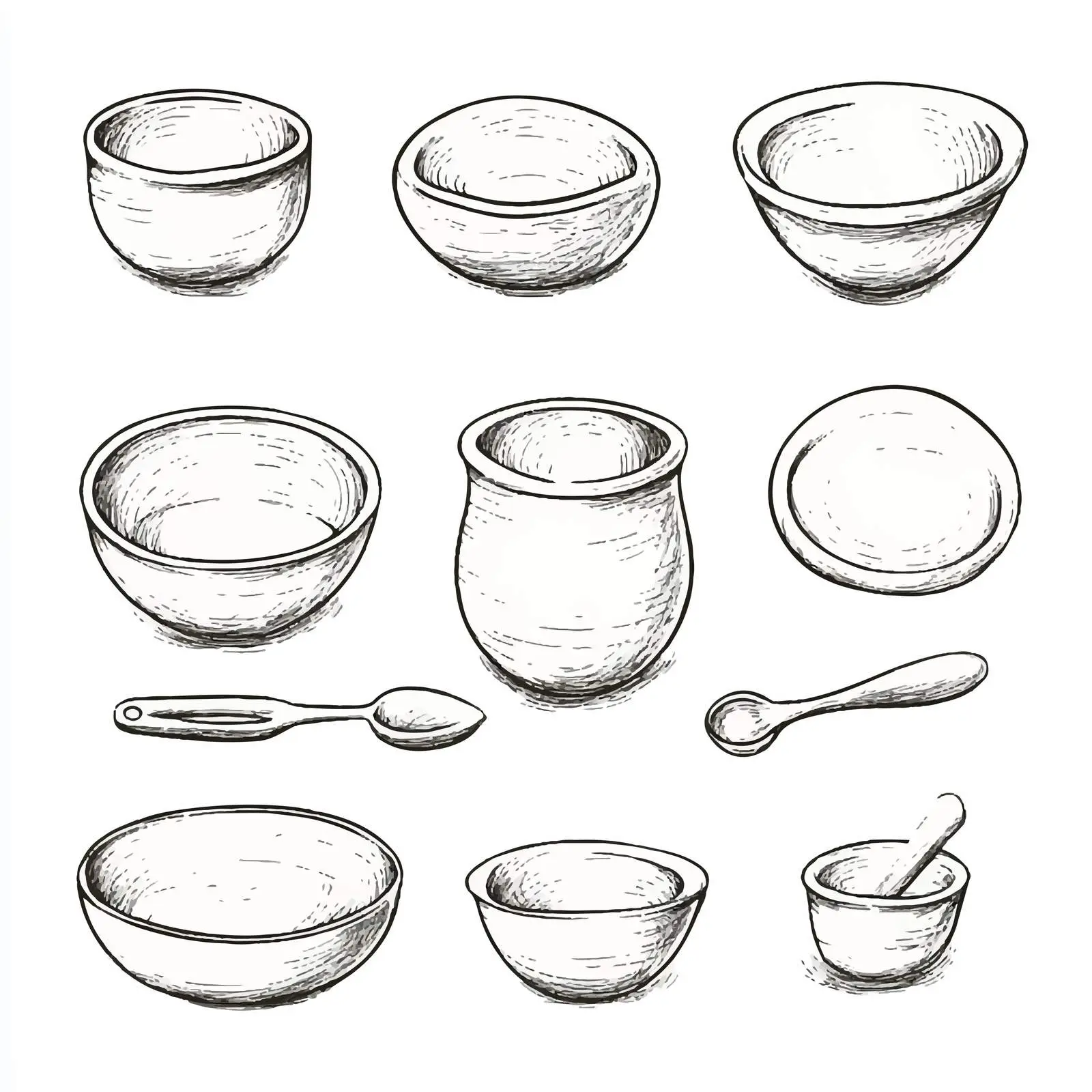 Hand-Drawn Clay Loops on White Background — free download from Dotvec