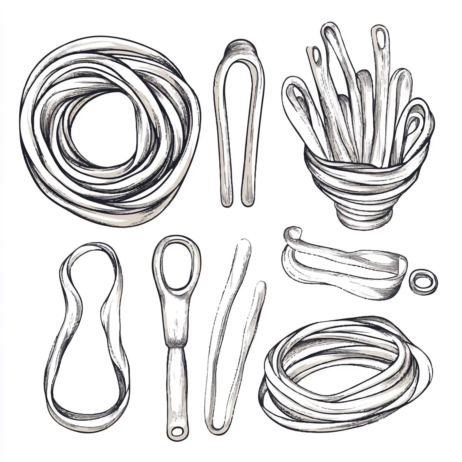 Hand-Drawn Clay Loop Sketch on White Background — free download from Dotvec