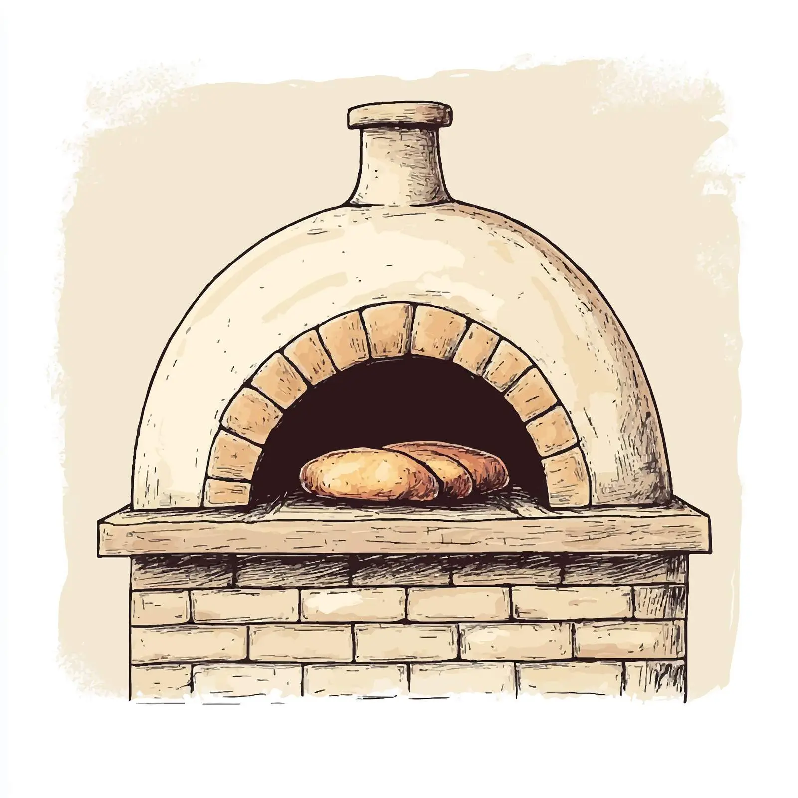 Hand-Drawn Clay Oven Sketch for Tandir Baking — free download from Dotvec
