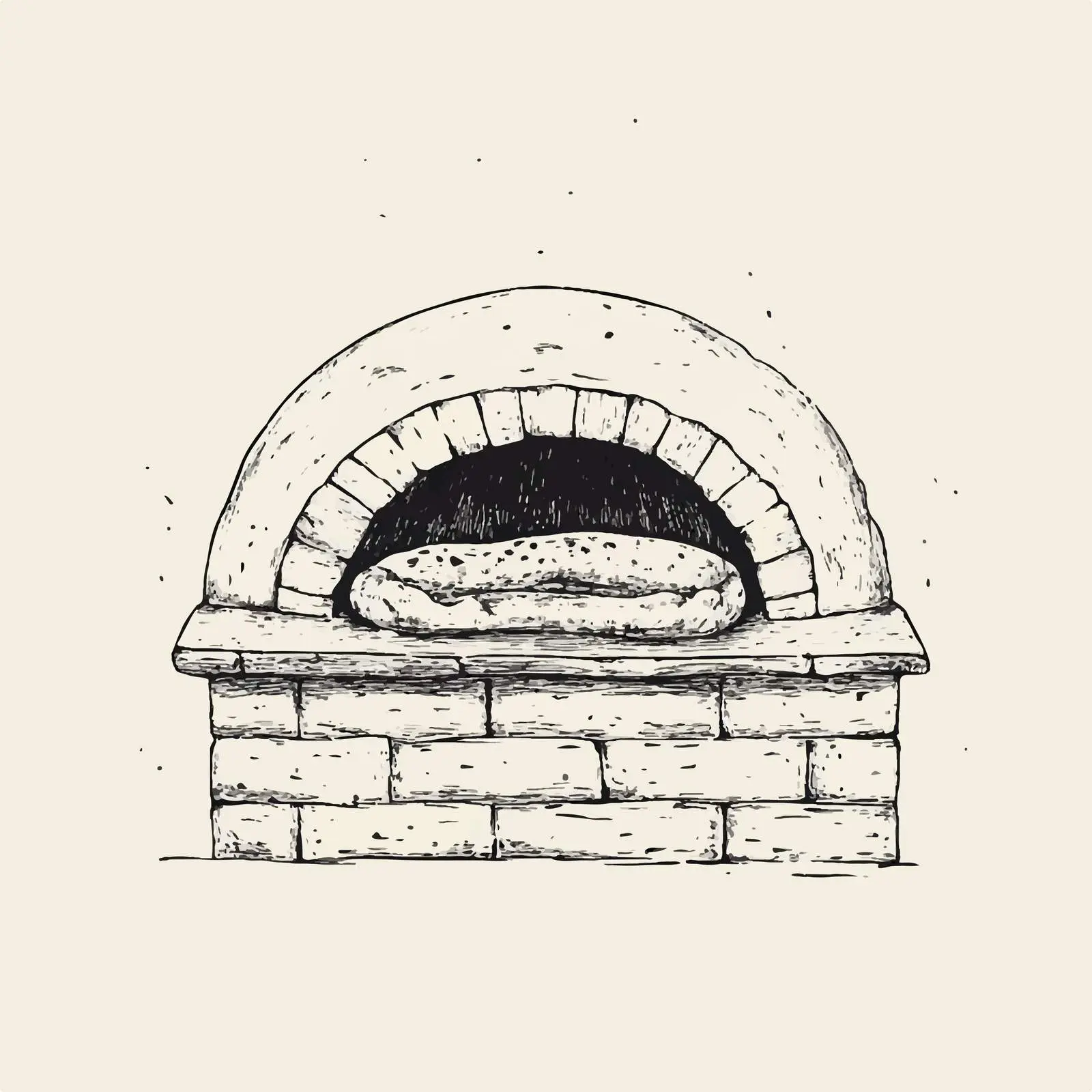 Hand-Drawn Clay Oven Sketch for Tandir Bread — free download from Dotvec