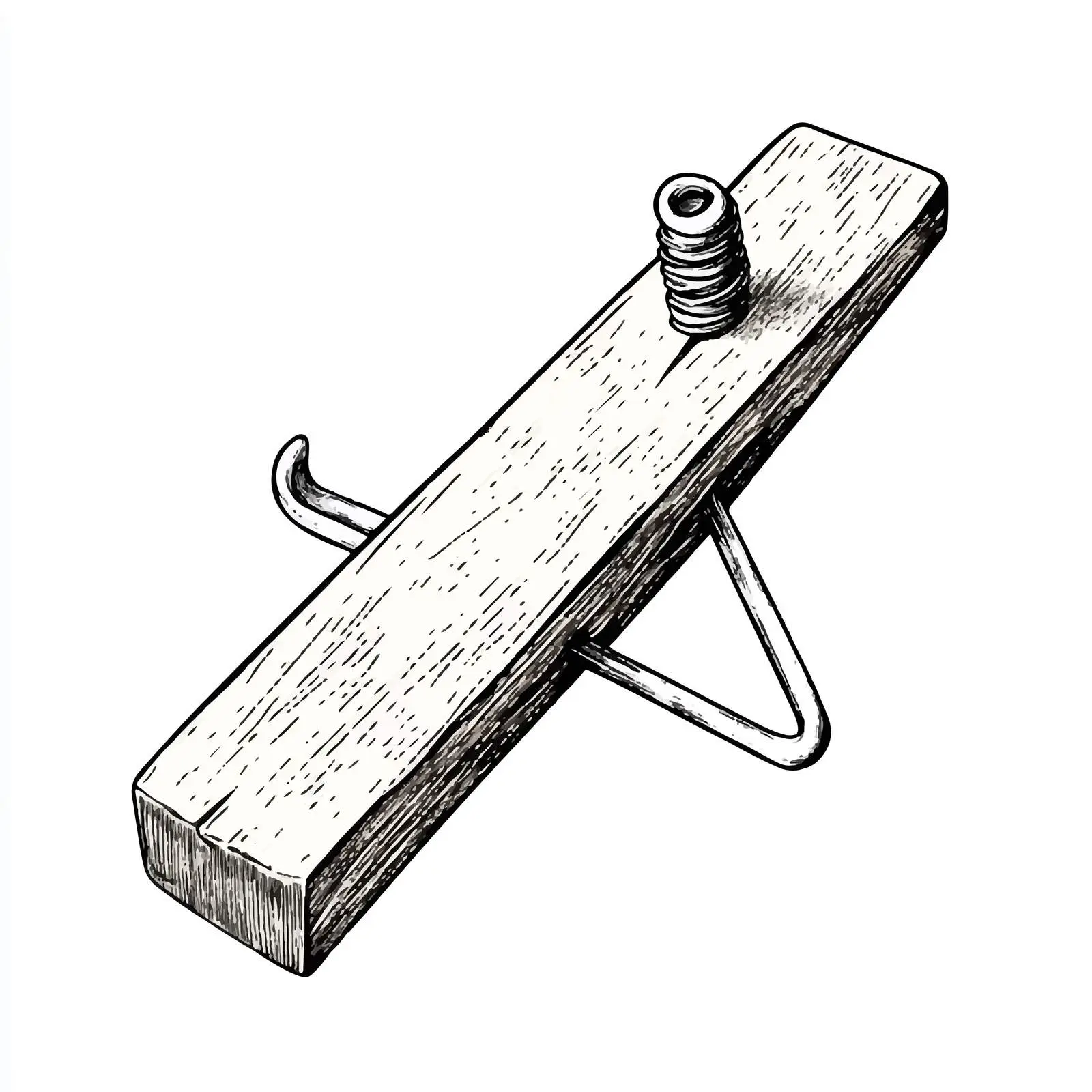 Hand-Drawn Clothespin Sketch on White Background — free download from Dotvec