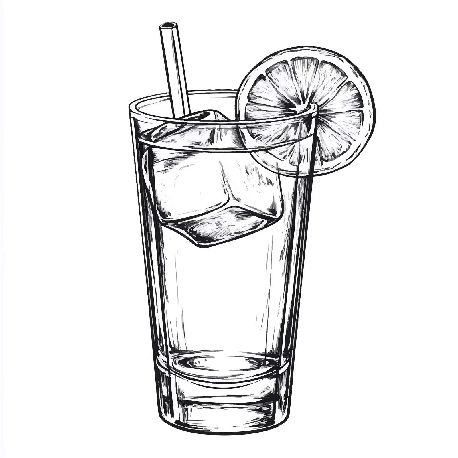 Hand-Drawn Cocktail Drink in Shot Glass Illustration — free download from Dotvec