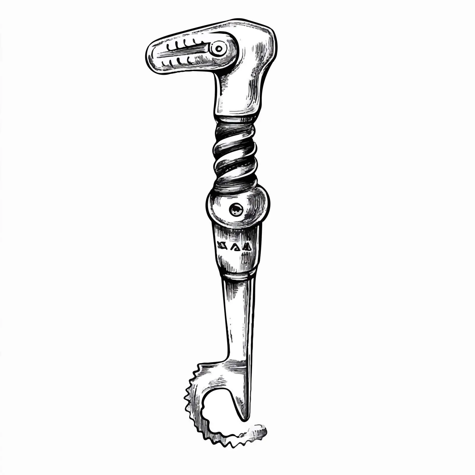 Hand-Drawn Corkscrew Sommelier Knife Illustration — free download from Dotvec