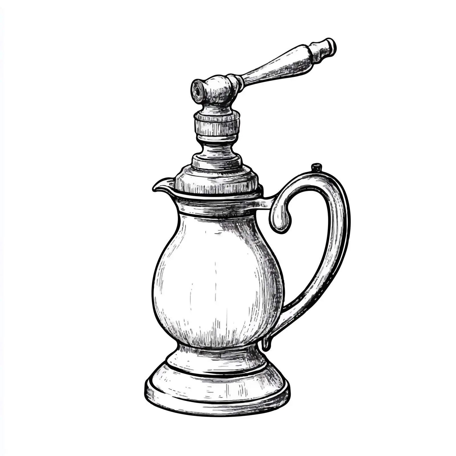 Hand-Drawn Cream Siphon Dispenser Illustration – free beverage service image from Dotvec