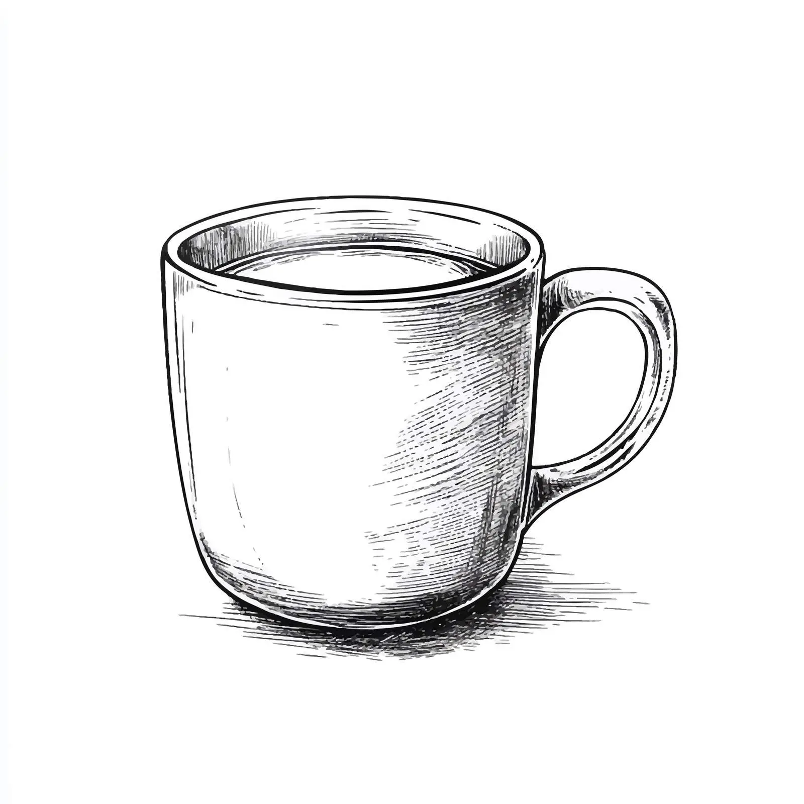 Hand-Drawn Warm Tea Cup Sketch Before Sleep — free download from Dotvec