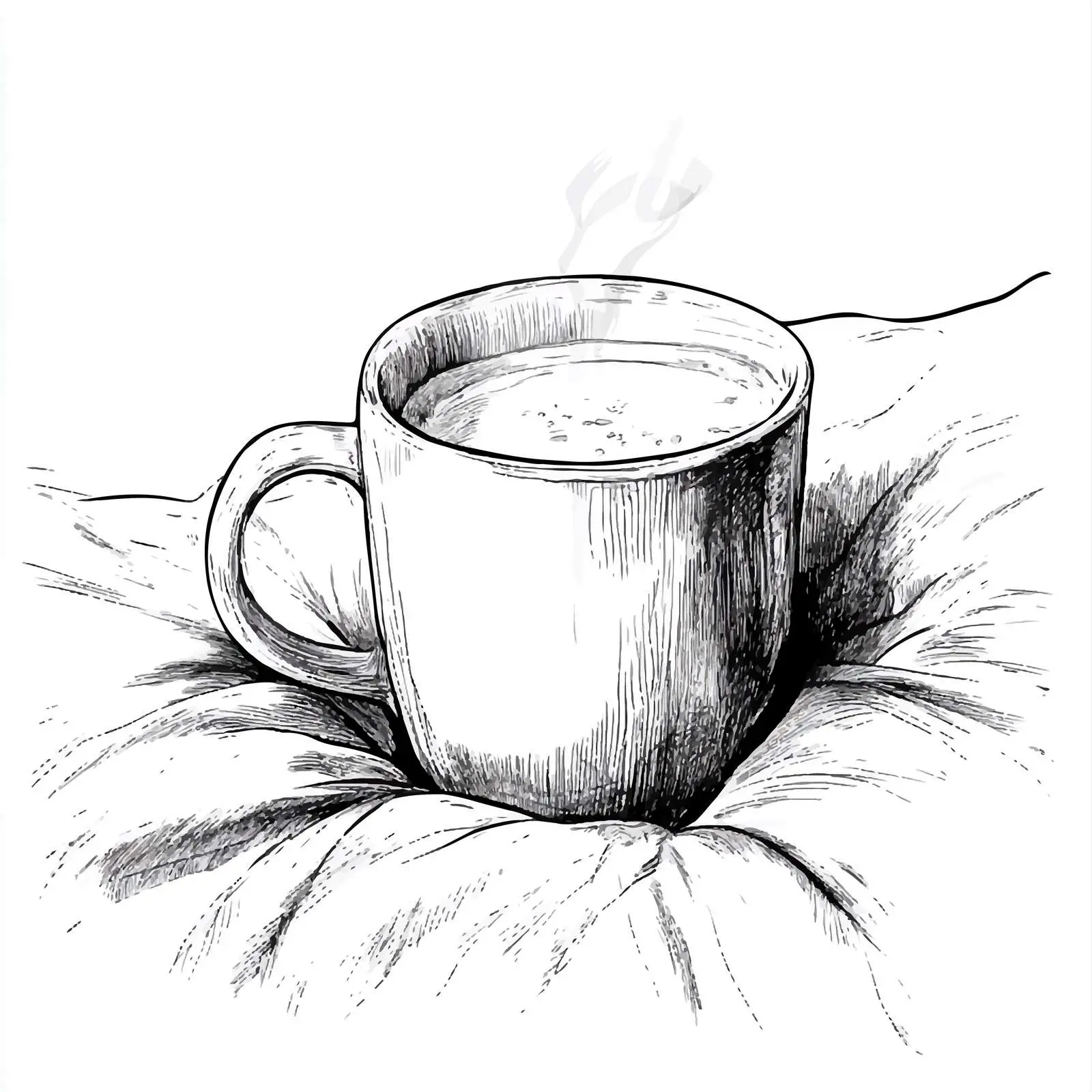 Cozy Hand Drawn Tea Cup at Bedtime — free download from Dotvec